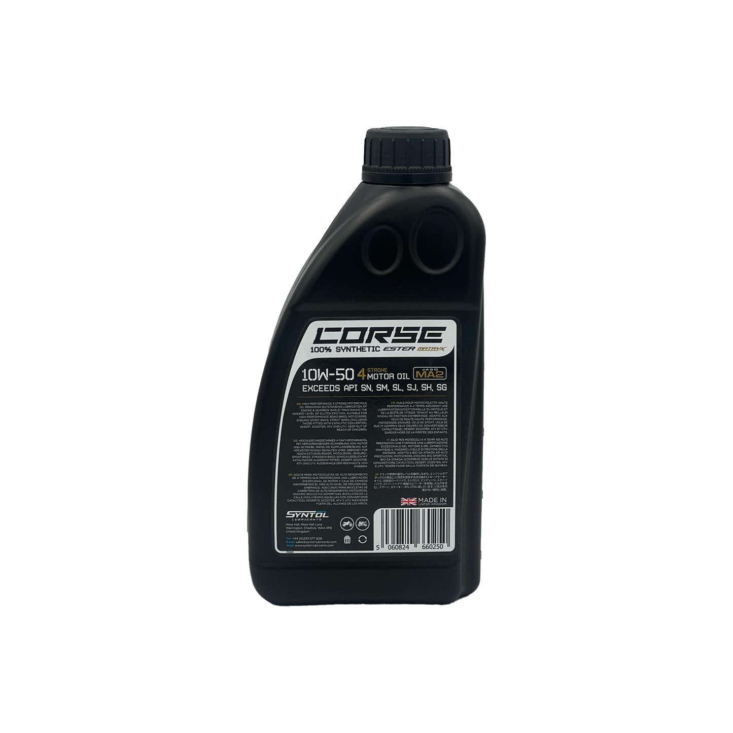 Syntol Corse 4T 10W-50 100% Synthetic Motorcycle Engine Oil 1L