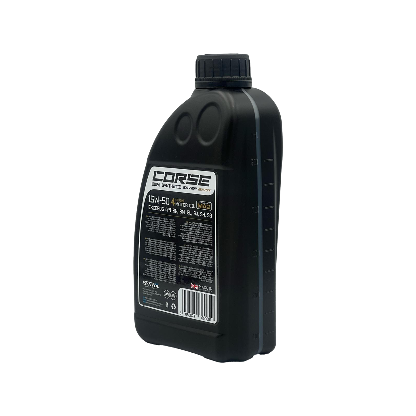 Syntol Motorcycle Motorbike Corse 4T 15W-50 Fully Synthetic Oil