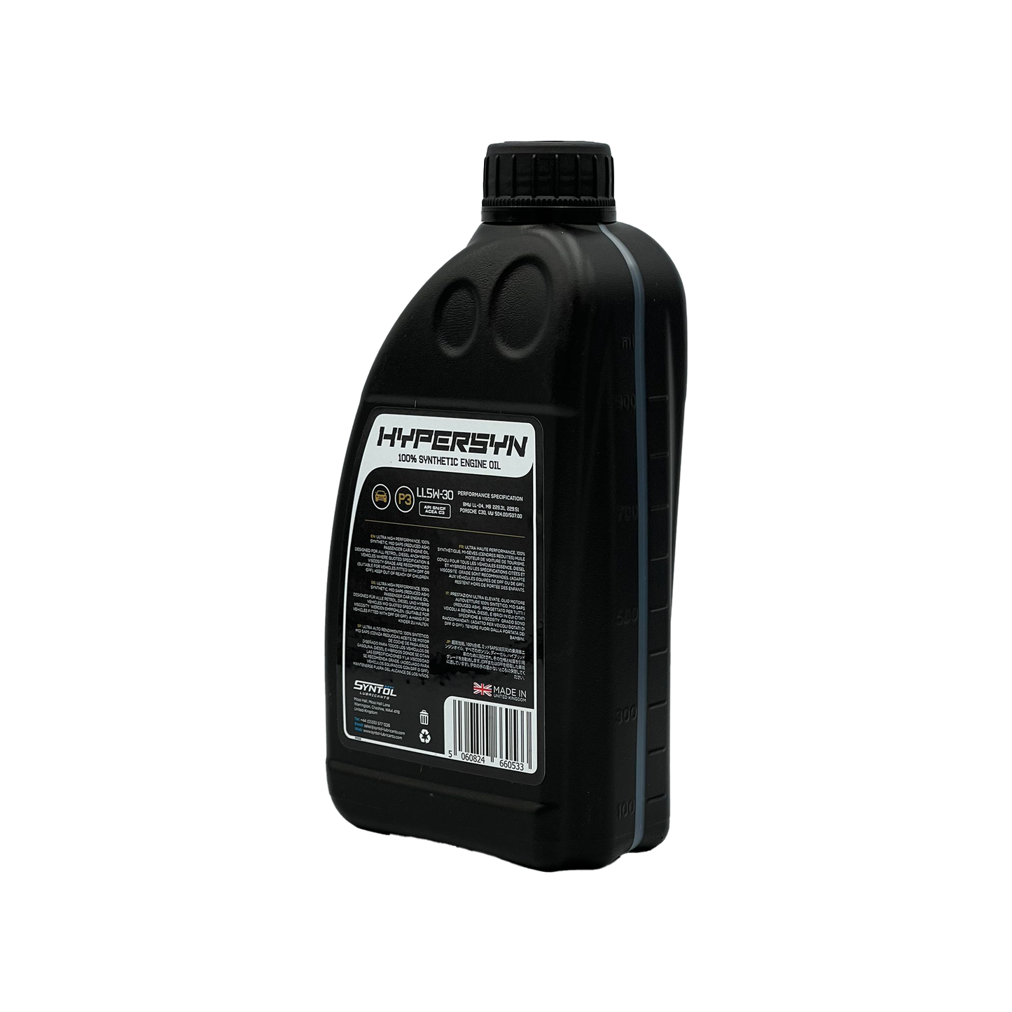 Syntol 5W30 Fully Synthetic Long Life Engine Oil API SN CF ACEA C3 VW 504/507