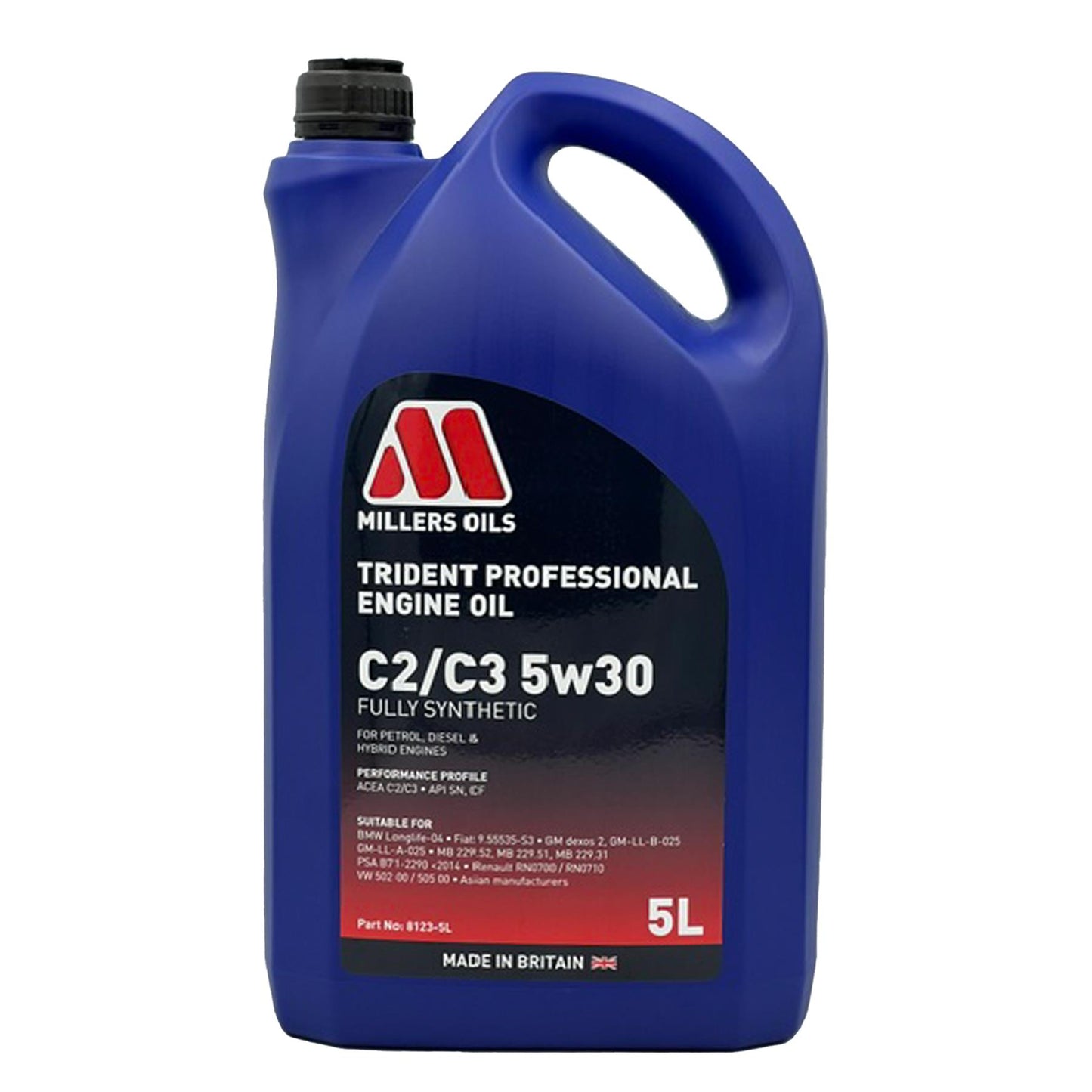 Millers Oils Trident Professional C2/C3 5W-30 5W30 Fully Syn Engine Oil