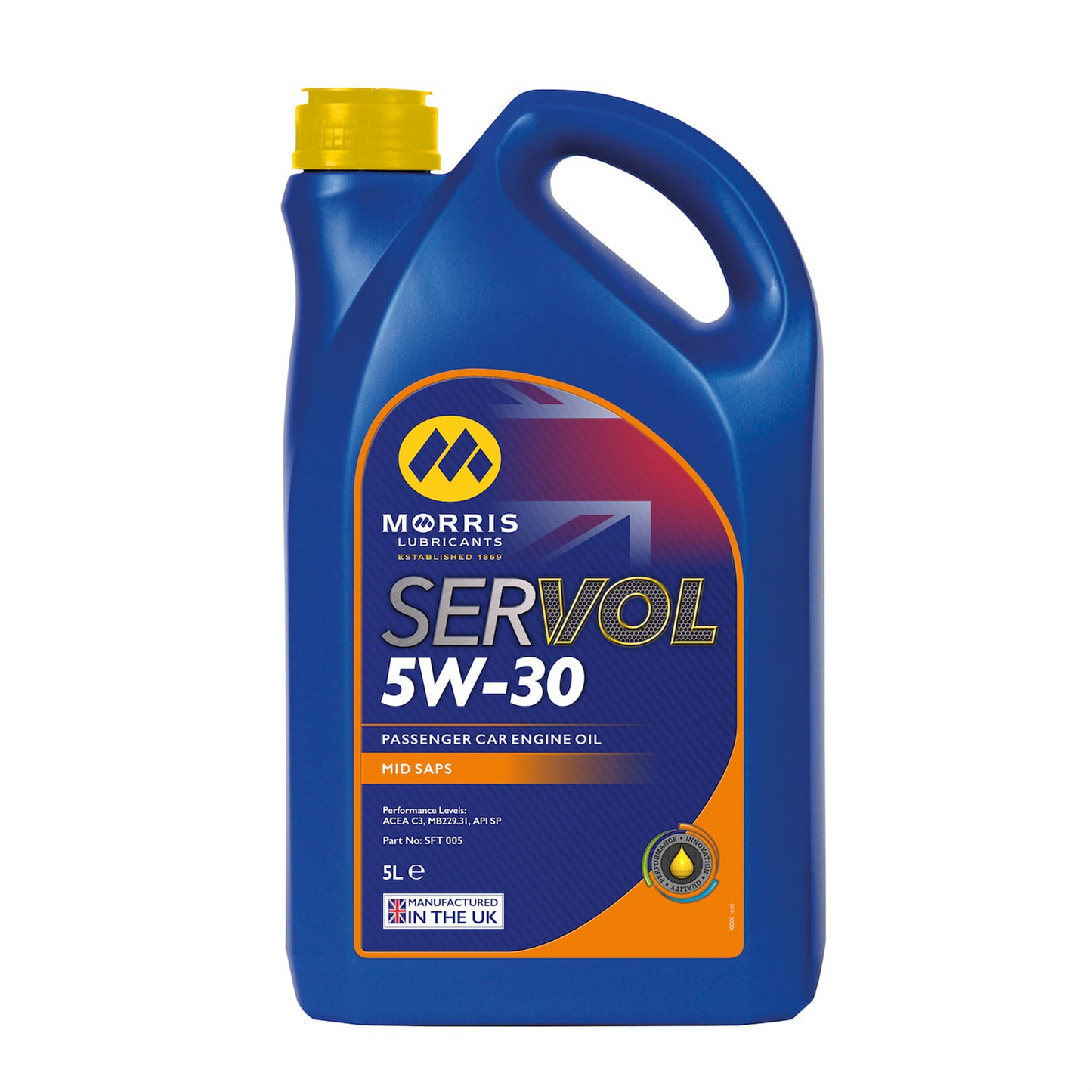 Morris Servol 5W-30 Fully Synthetic Engine Oil ACEA C2 C3 MB229.31 API SP 5L
