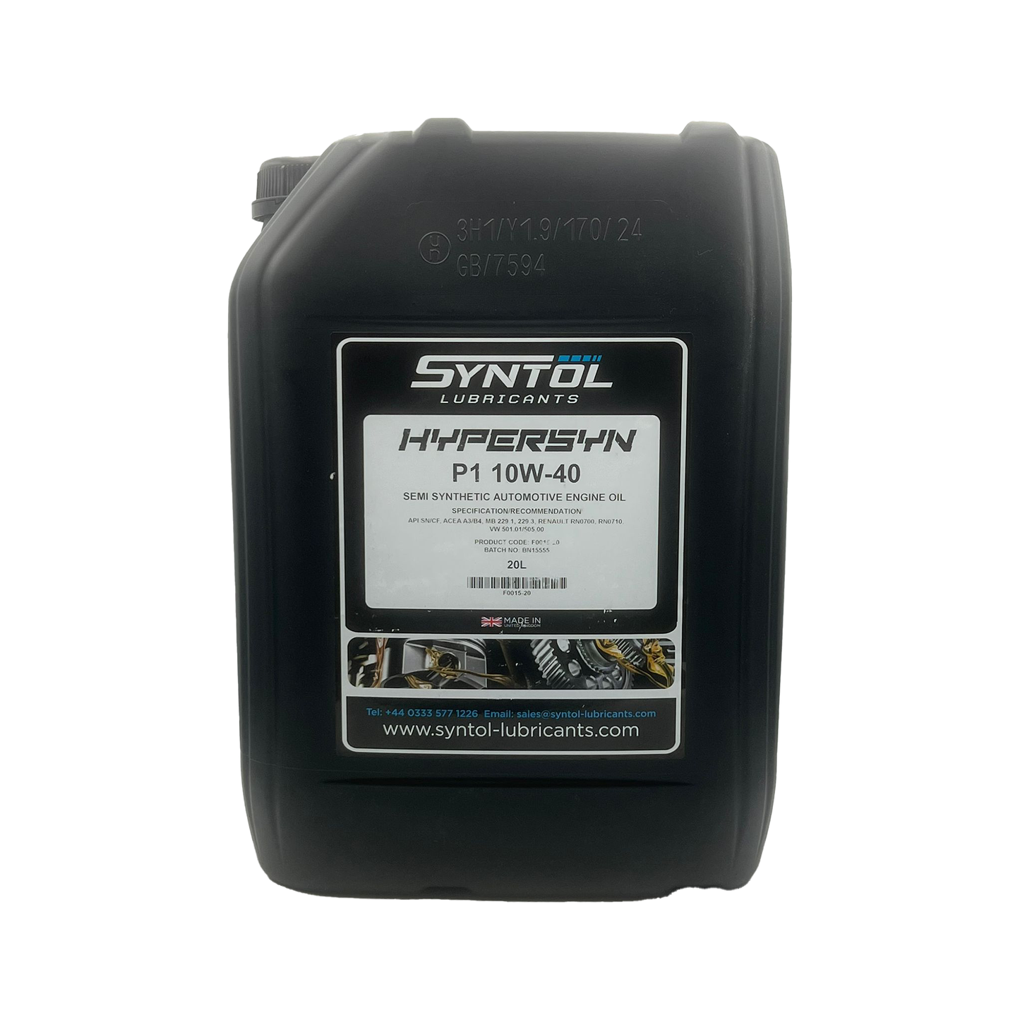 Syntol 10W40 Semi-Synthetic Engine Oil SYNTOL HYPER-SYN P1 API SN CF A3/B3 A3/B4