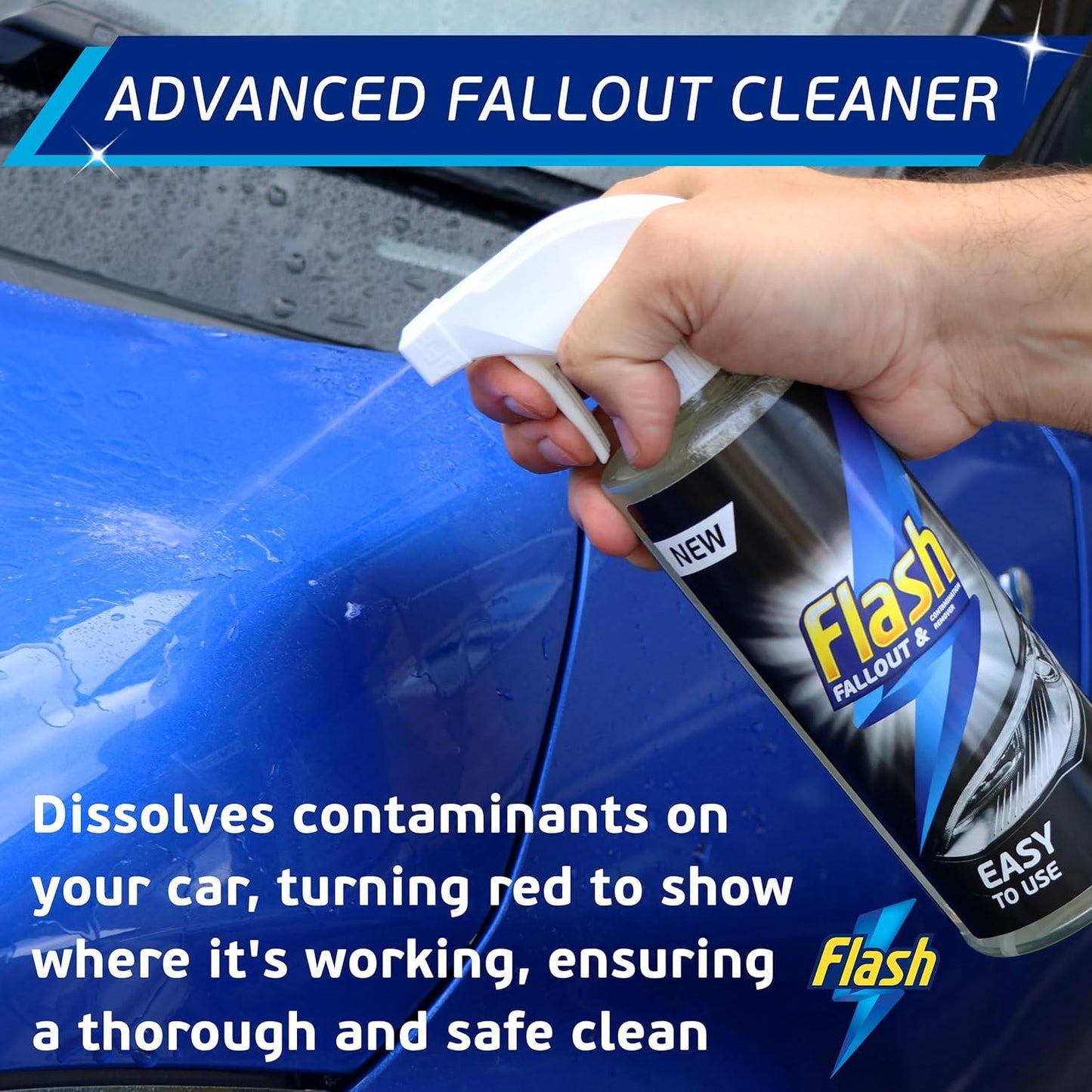 FLASH Fallout Remover 500ml Removes Iron & Contamination from Wheels & Paint