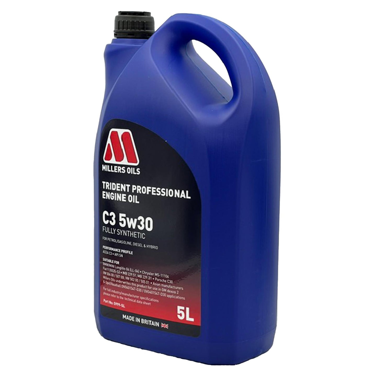 Millers Oils Trident Professional C3 5W-30 5W30 Fully Synth Engine Oil