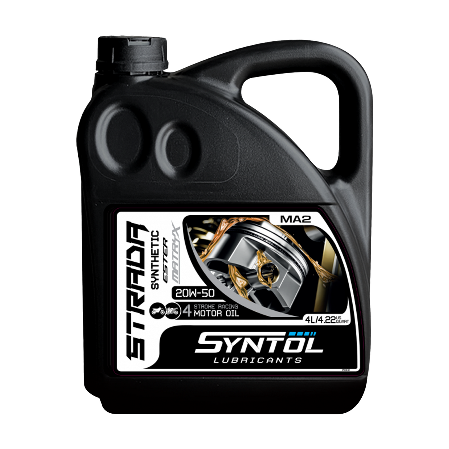 Syntol Strada 20W-50 Fully Synthetic 4T Motorcycle Engine Oil Jaso MA/MA2