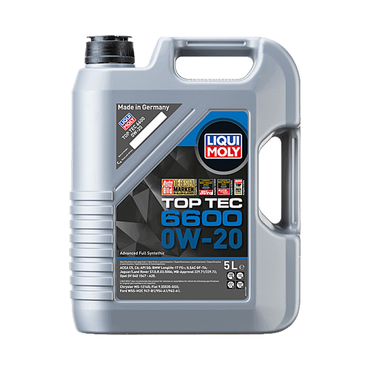 Liqui Moly Top Tec 6600 0W20 Fully Synthetic Engine Oil ACEA C5 C6 MB 229.72