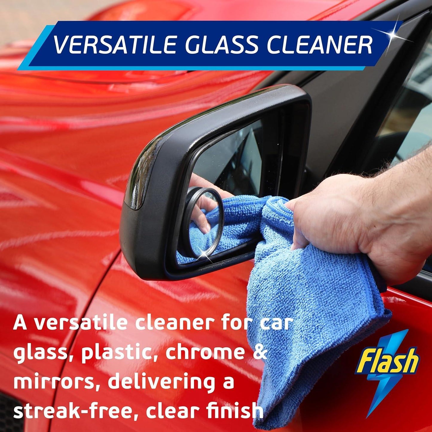 FLASH Glass & Mirror Cleaner Streak-Free Shine for Car Windows & Mirrors 500ml