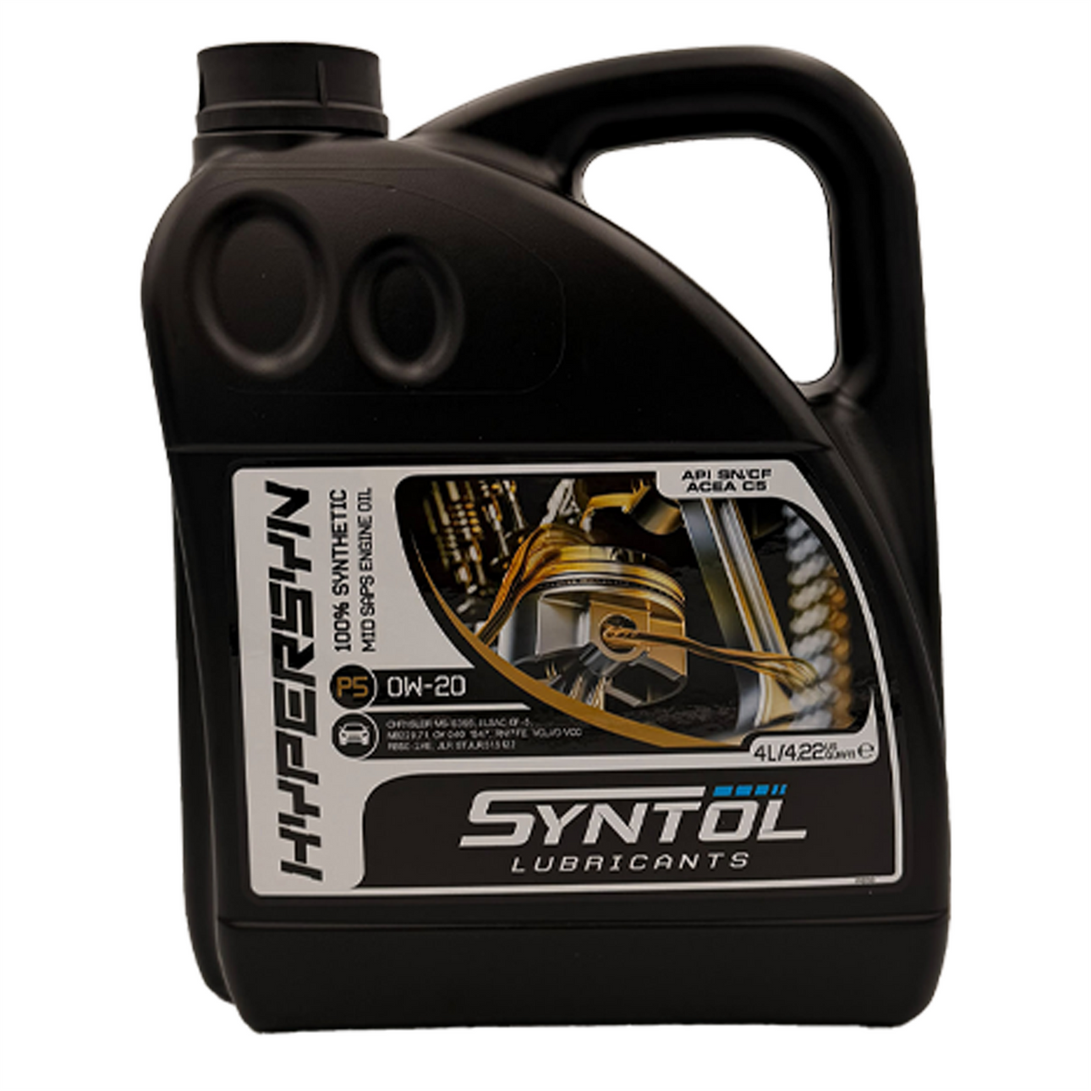 SYNTOL Hypersyn P5 0W-20 Fully Synthetic Engine Oil ACEA C5 ILSAC GF-5