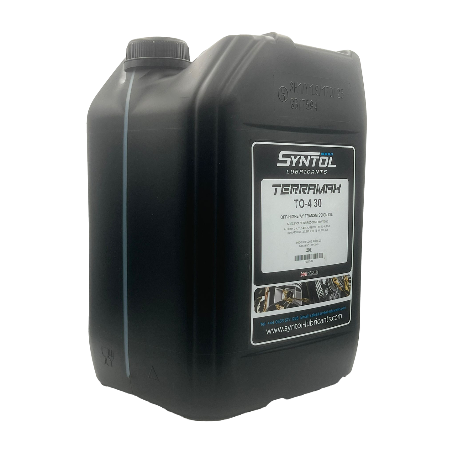 Syntol Terramax TO-4 30 Mineral Transmission Oil ALLISON C-4 TES-439 CAT T0-4 20L