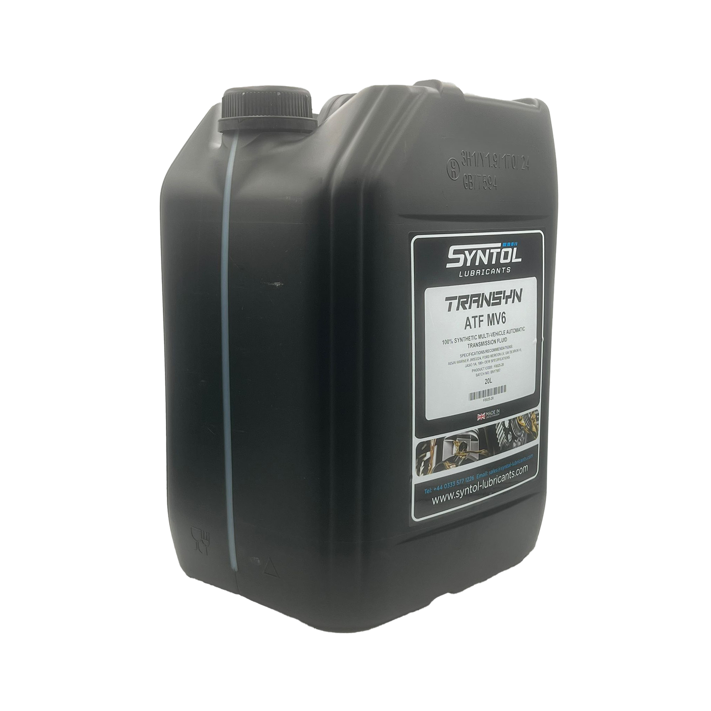 Syntol Transyn ATF MV6 Fully Synthetic Transmission Fluid Jaso 1A 20L