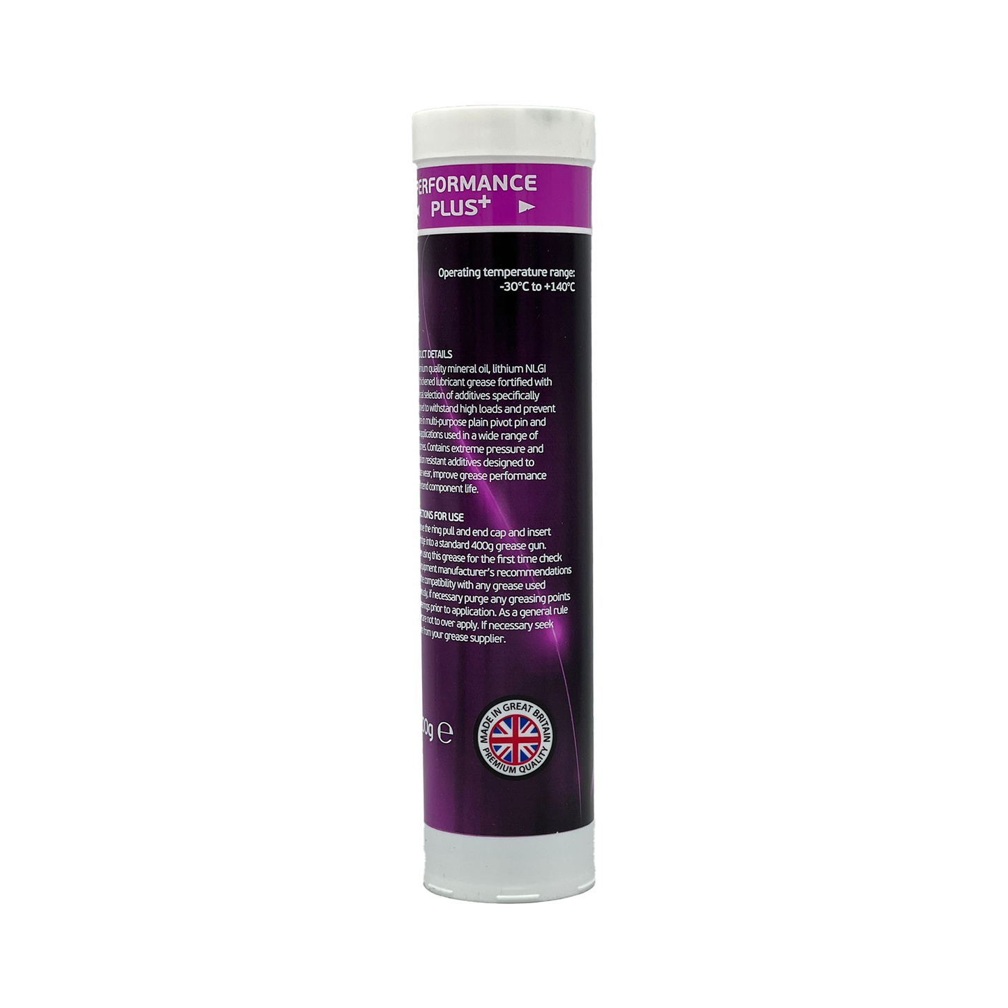 SYNTOL Pin & Bush Grease Cartridge 400g Heavy-Duty Lithium Grease with PTFE, NLGI No.2, -30°C to +140°C
