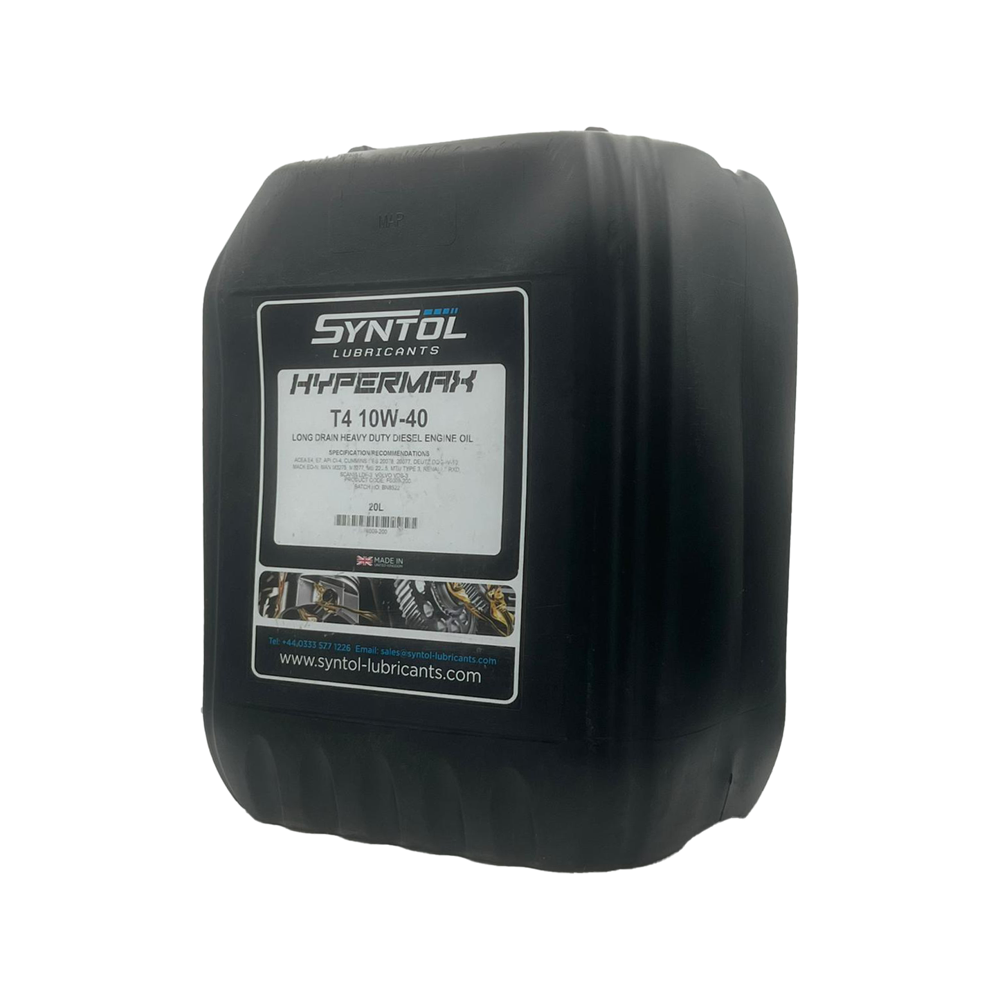 Syntol Hypermax T4 10W-40 Fully Synthetic Heavy Duty Diesel Engine Oil 20L