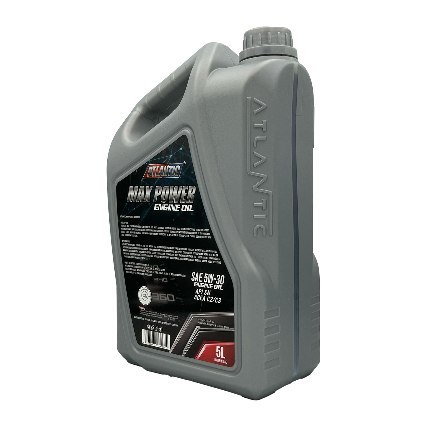 Atlantic 5w30 Fully Synthetic Engine Oil API SN Acea C3 MB 229.31/229.51 LL-04 Dexos 2