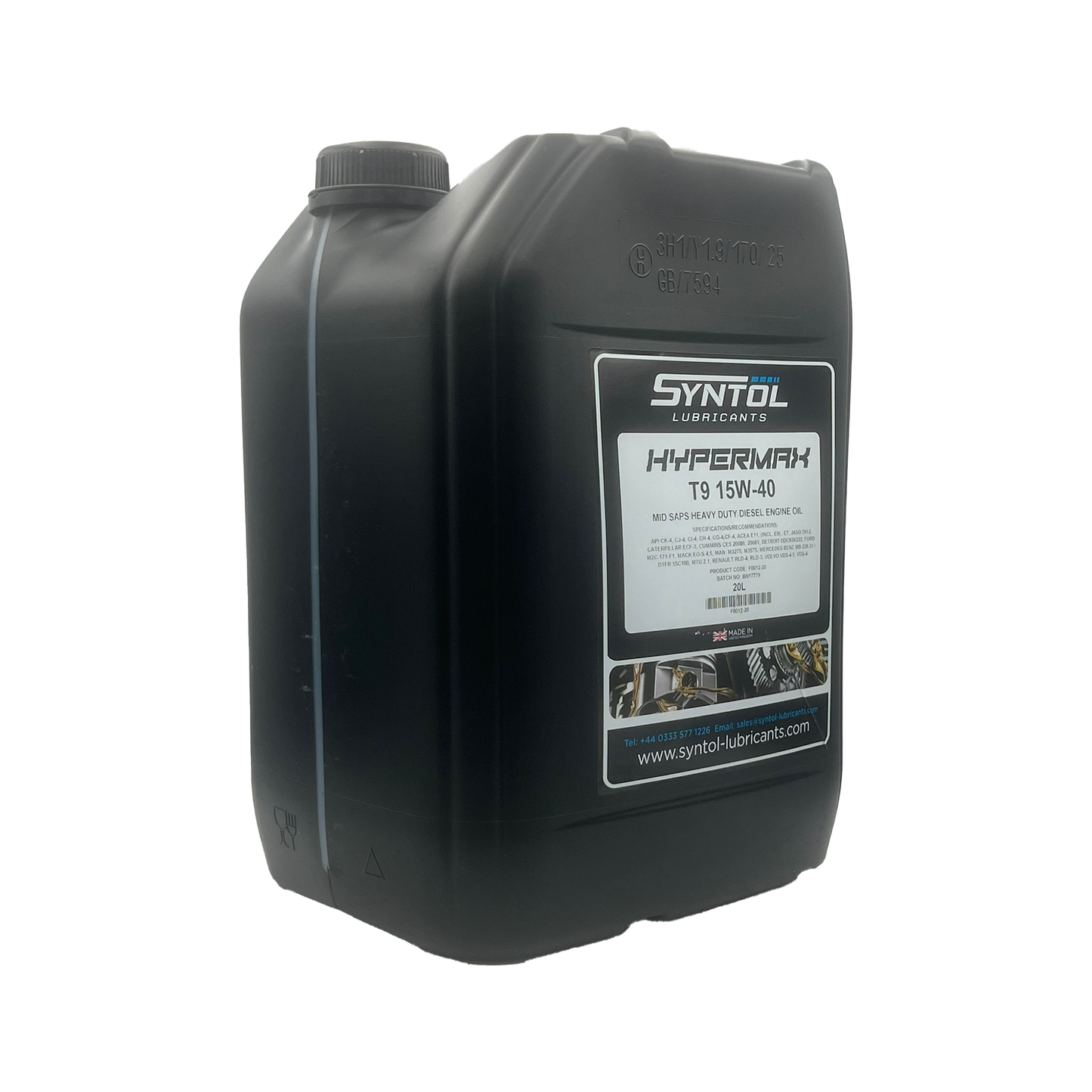 Syntol Hypermax T9 15W-40 Heavy Duty Diesel Synthetic Engine Oil 20L