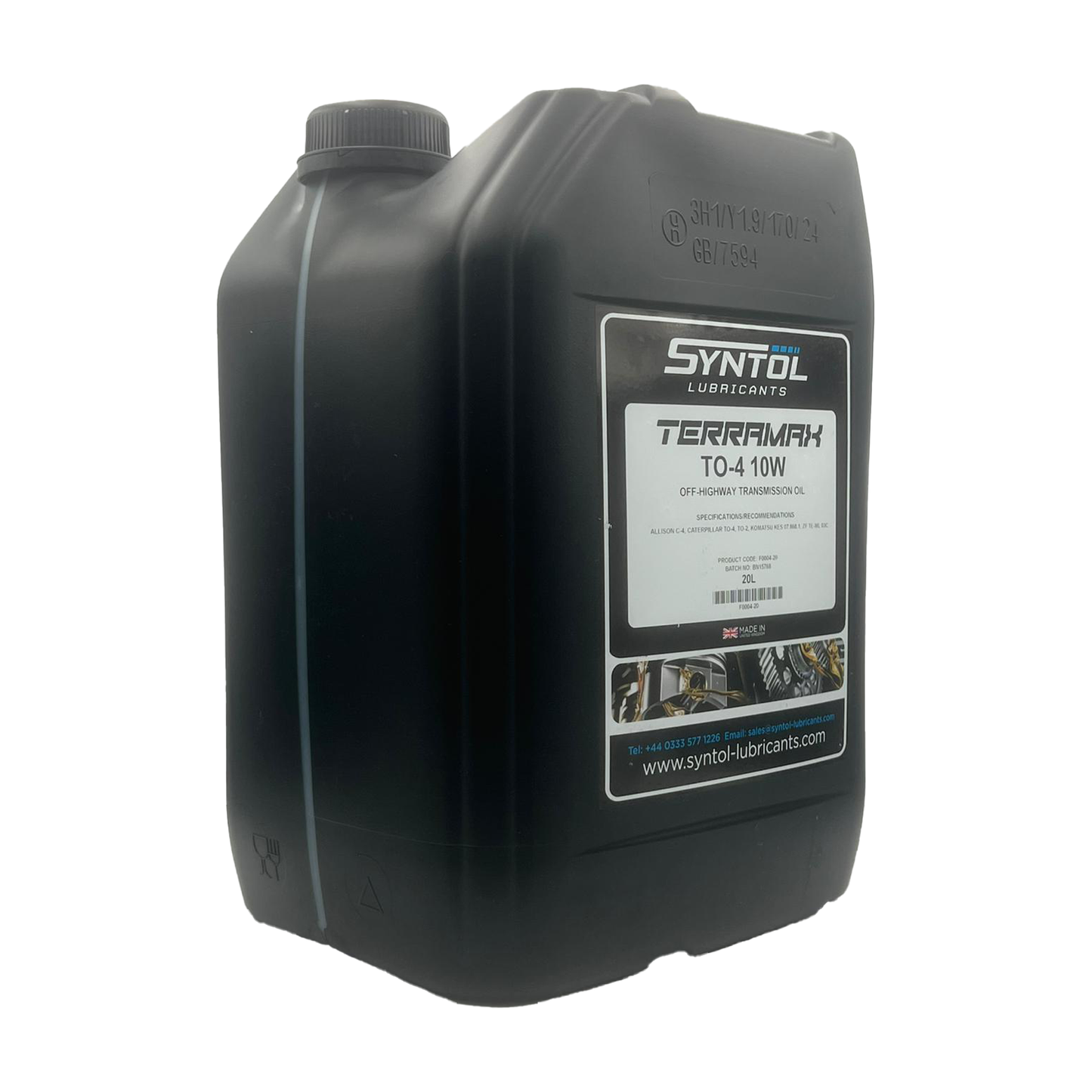 Syntol Terramax TO-4 10W Mineral Off-Highway Transmission Oil 20L