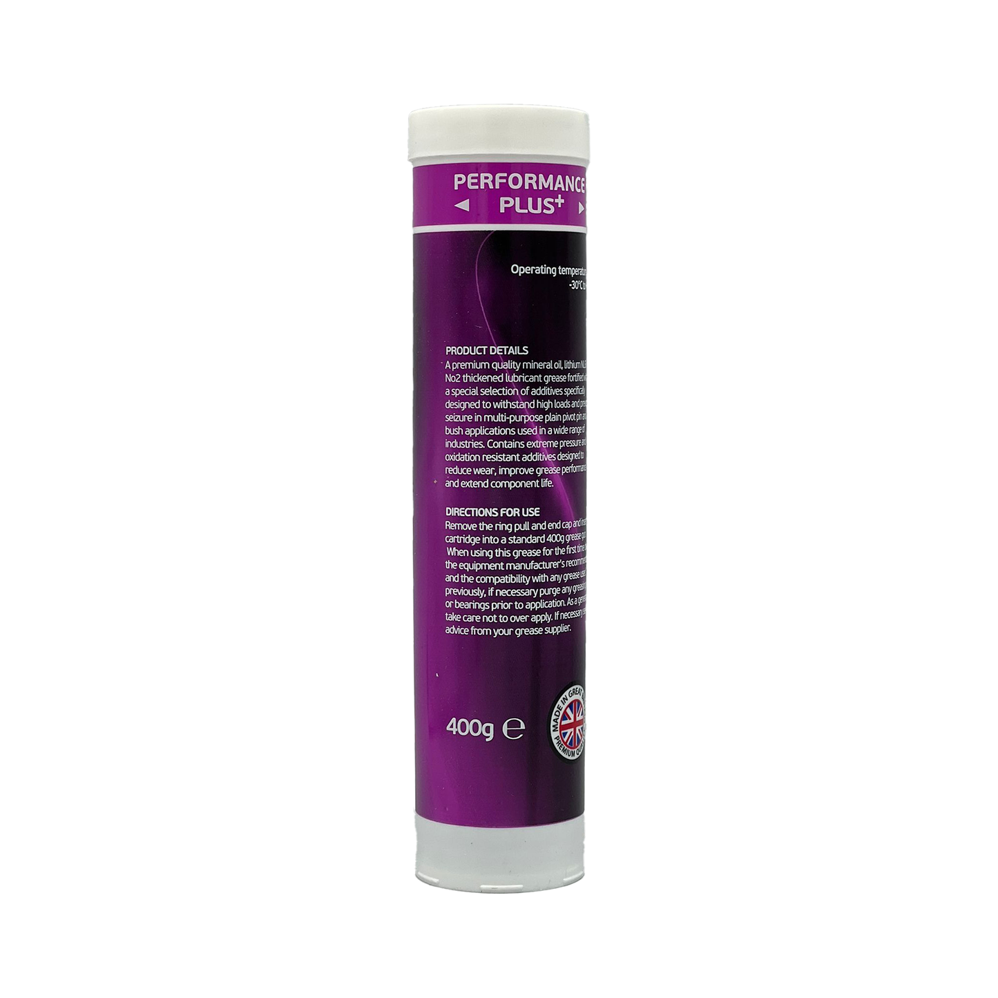 SYNTOL Pin & Bush Grease Cartridge 400g Heavy-Duty Lithium Grease with PTFE, NLGI No.2, -30°C to +140°C