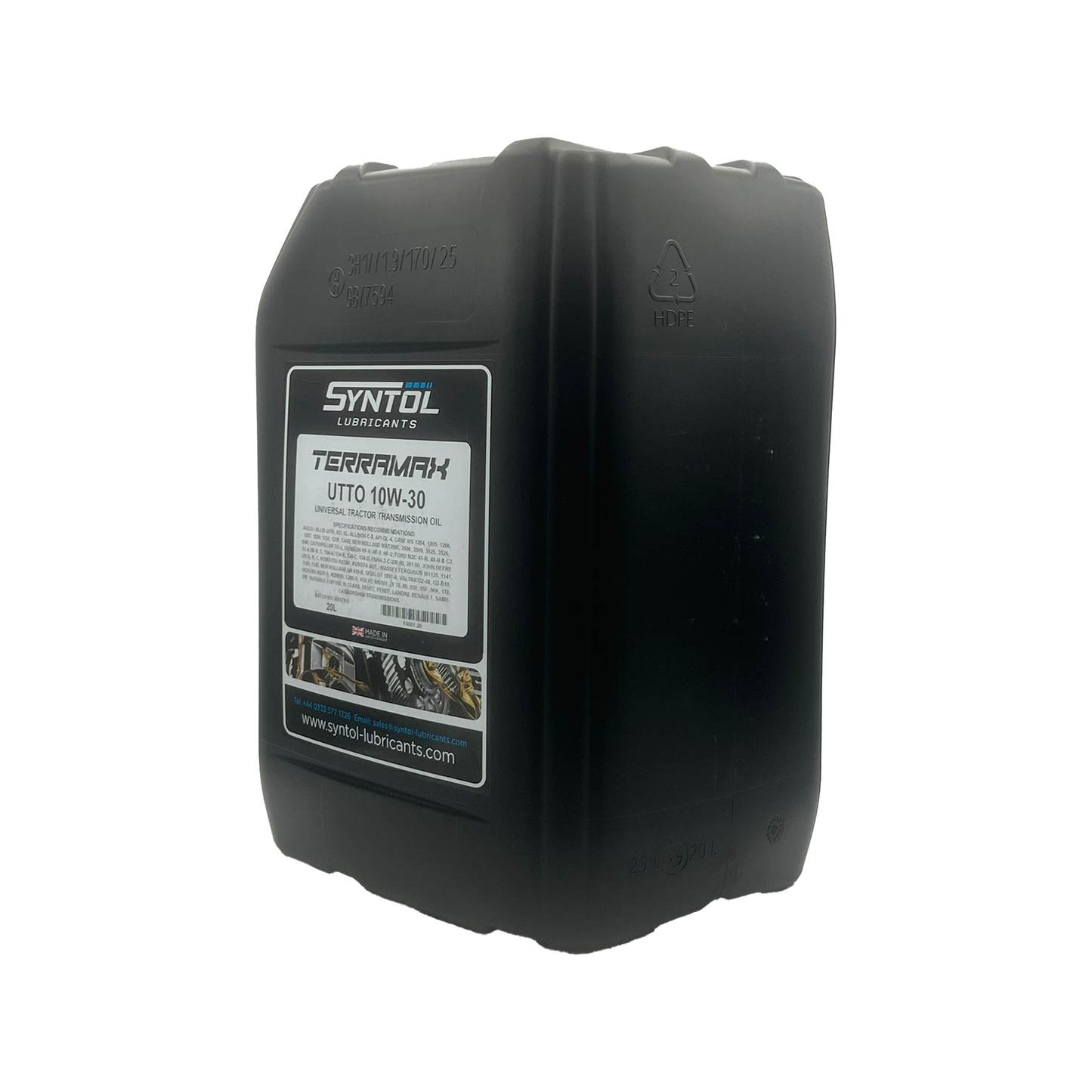Syntol Terramax UTTO 10W-30 Mineral Tractor Transmission Oil API GL-4 JD20-C 20L