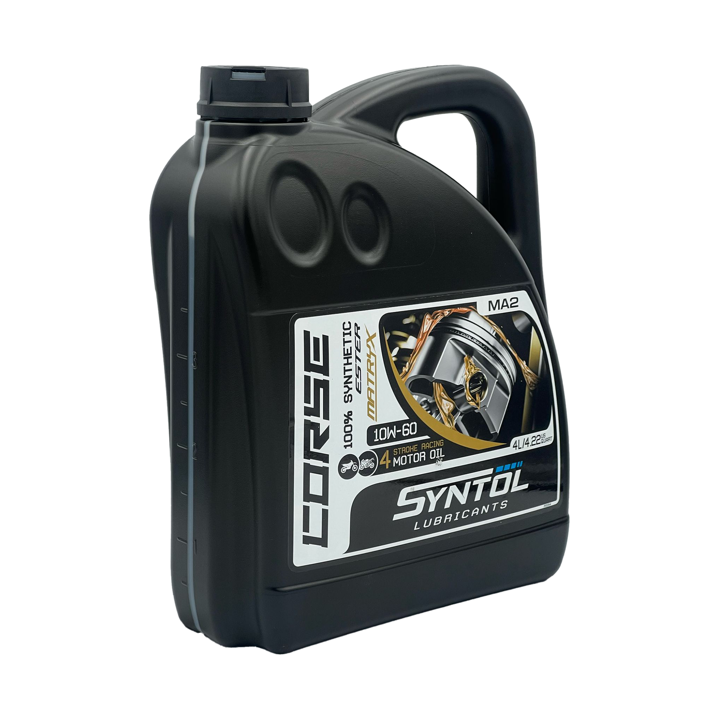 Syntol Corse 4T 10W-60 Fully Synthetic Motorcycle Engine Oil Jaso MA/MA2