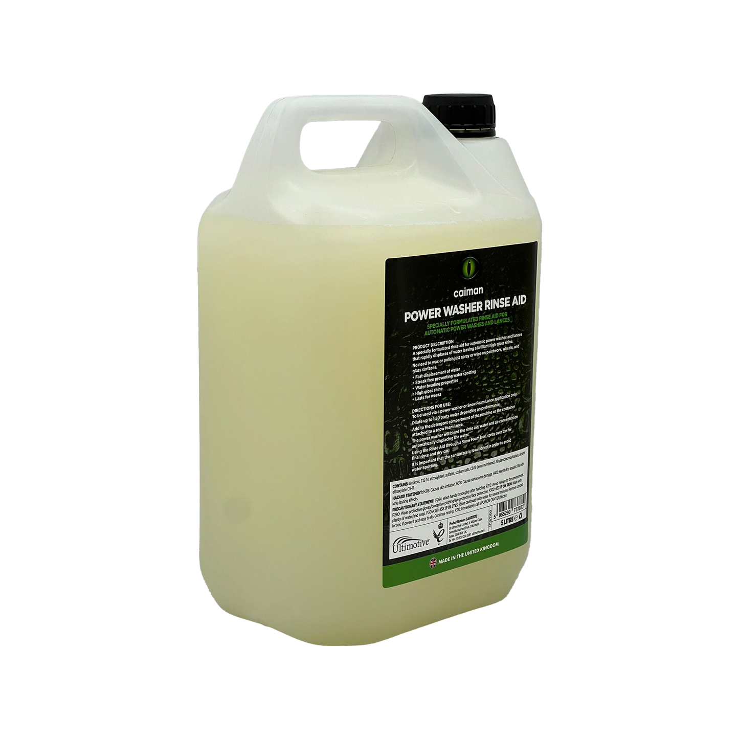 Caiman Power Washer Rinse Aid Fast Drying & High Gloss Finish 5L