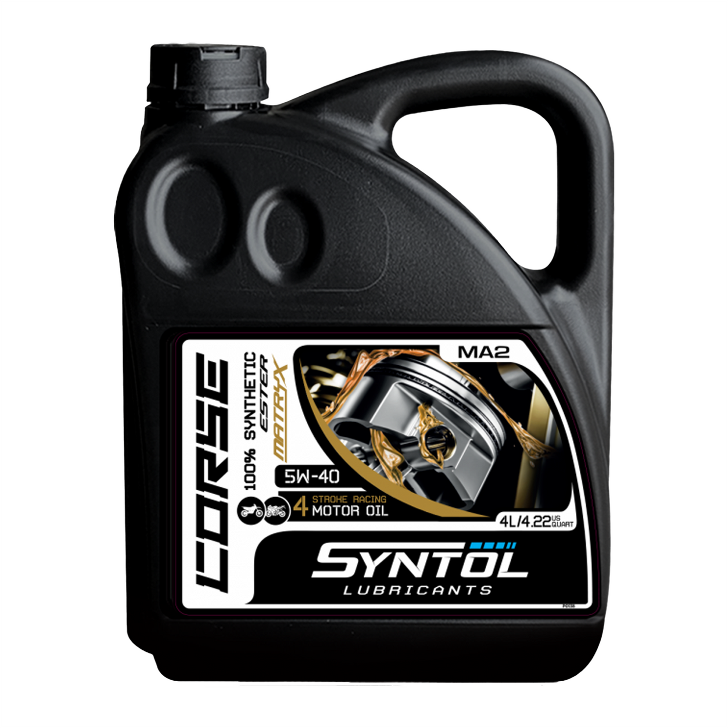 Syntol Corse 5W-40 Fully Synthetic Motorcycle Engine Oil Jaso MA/MA2