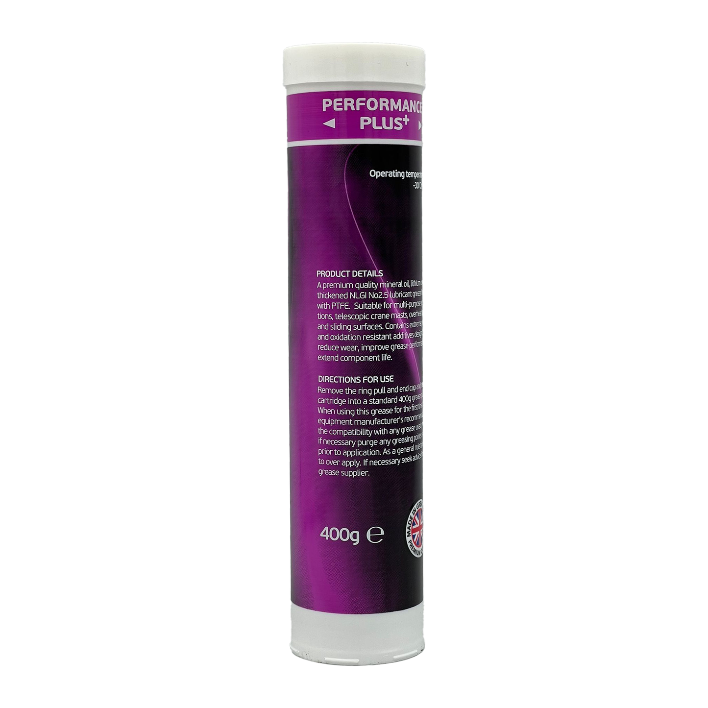 SYNTOL Boom Grease PTFE – Multi-Purpose Lithium Complex Grease Cartridge 400g – High Performance -30°C to +150°C