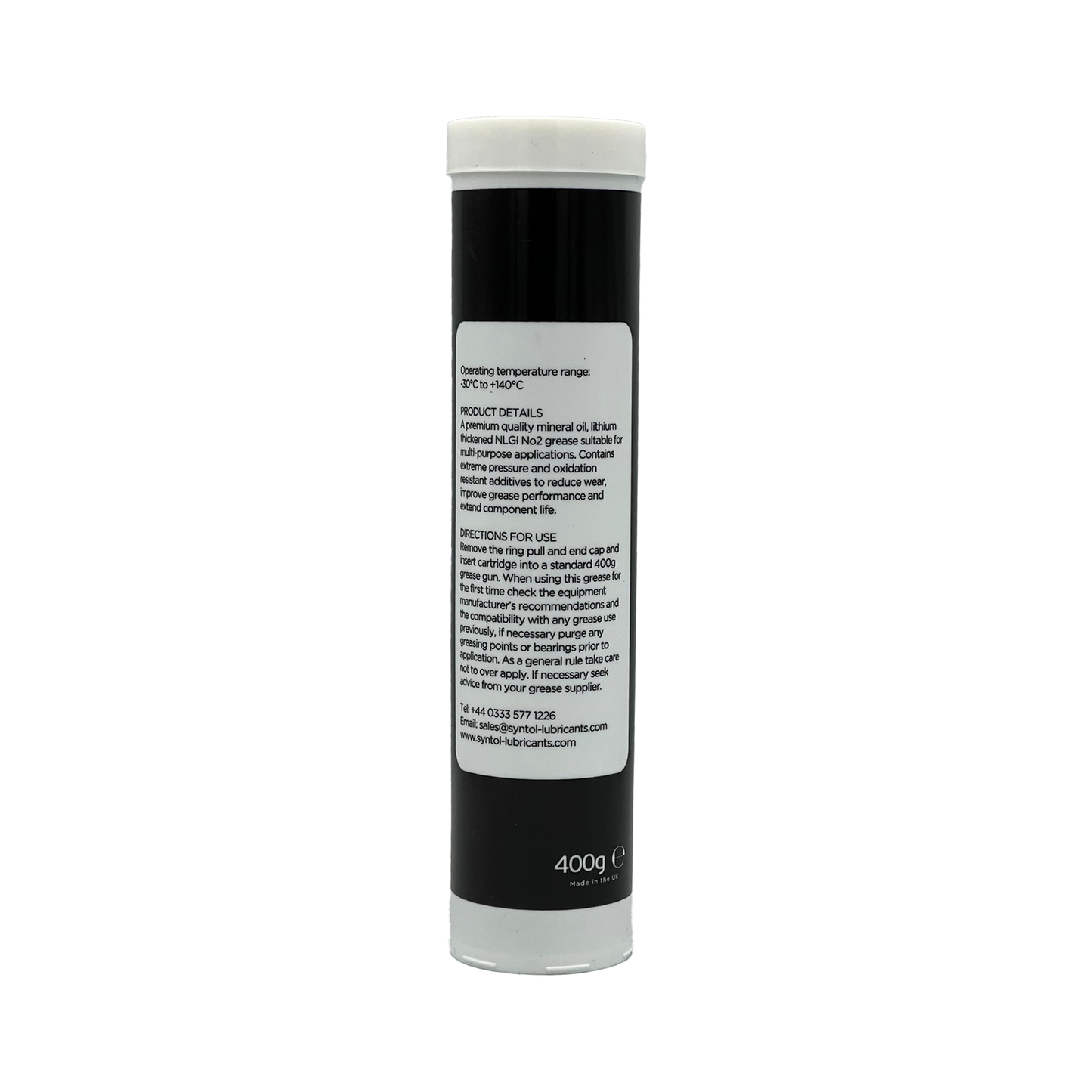 Multi-Purpose Lithium EP2 Grease 400g Syntol High Temp -30C to +140C