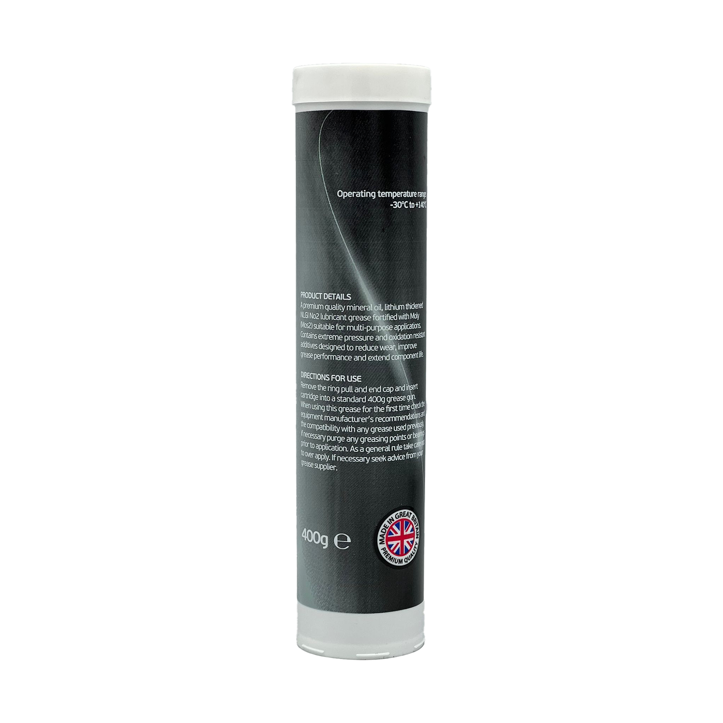 Syntol MOLYLITHIUM EP2 Grease Cartridge Moly-Fortified NLGI 2 Grease 400g