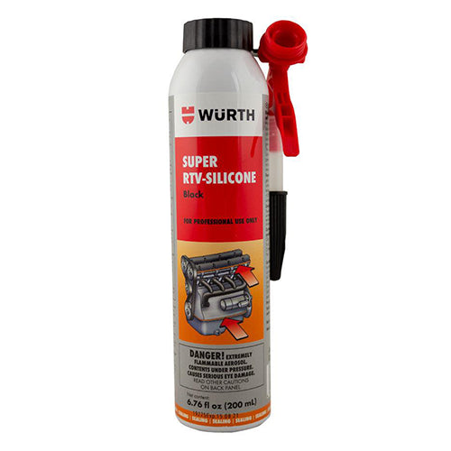 Wurth RTV Black Silicone Instant Gasket Maker High Temperature Sealant 200ml