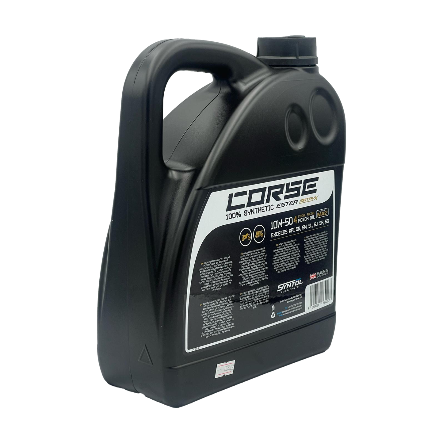 Syntol Corse 4T 10W-50 100% Synthetic Motorcycle Engine Oil 1L