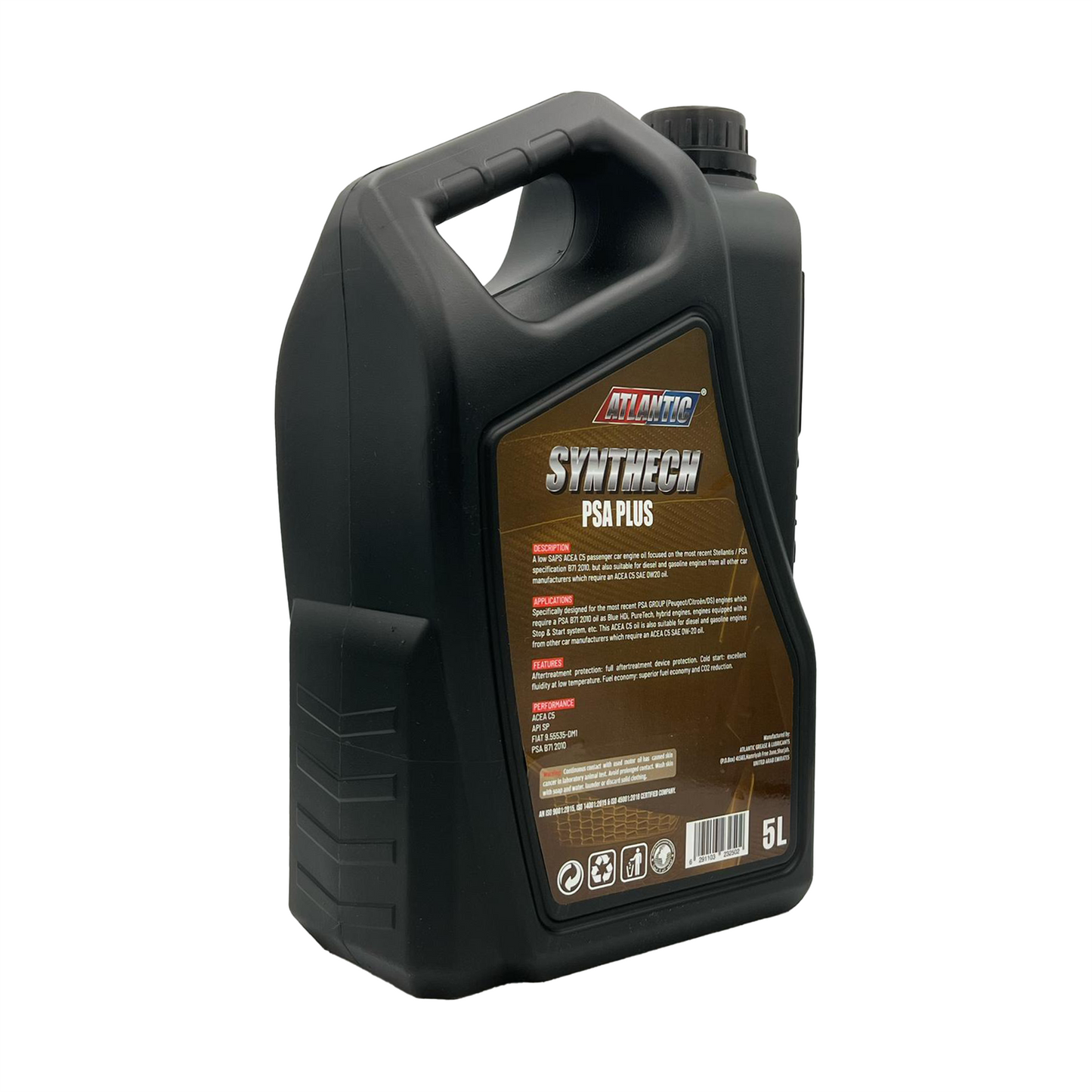 Atlantic 0w20 Fully Synthetic Engine Oil B712010 API SP ACEA C5 ILSAC GF-5 6A