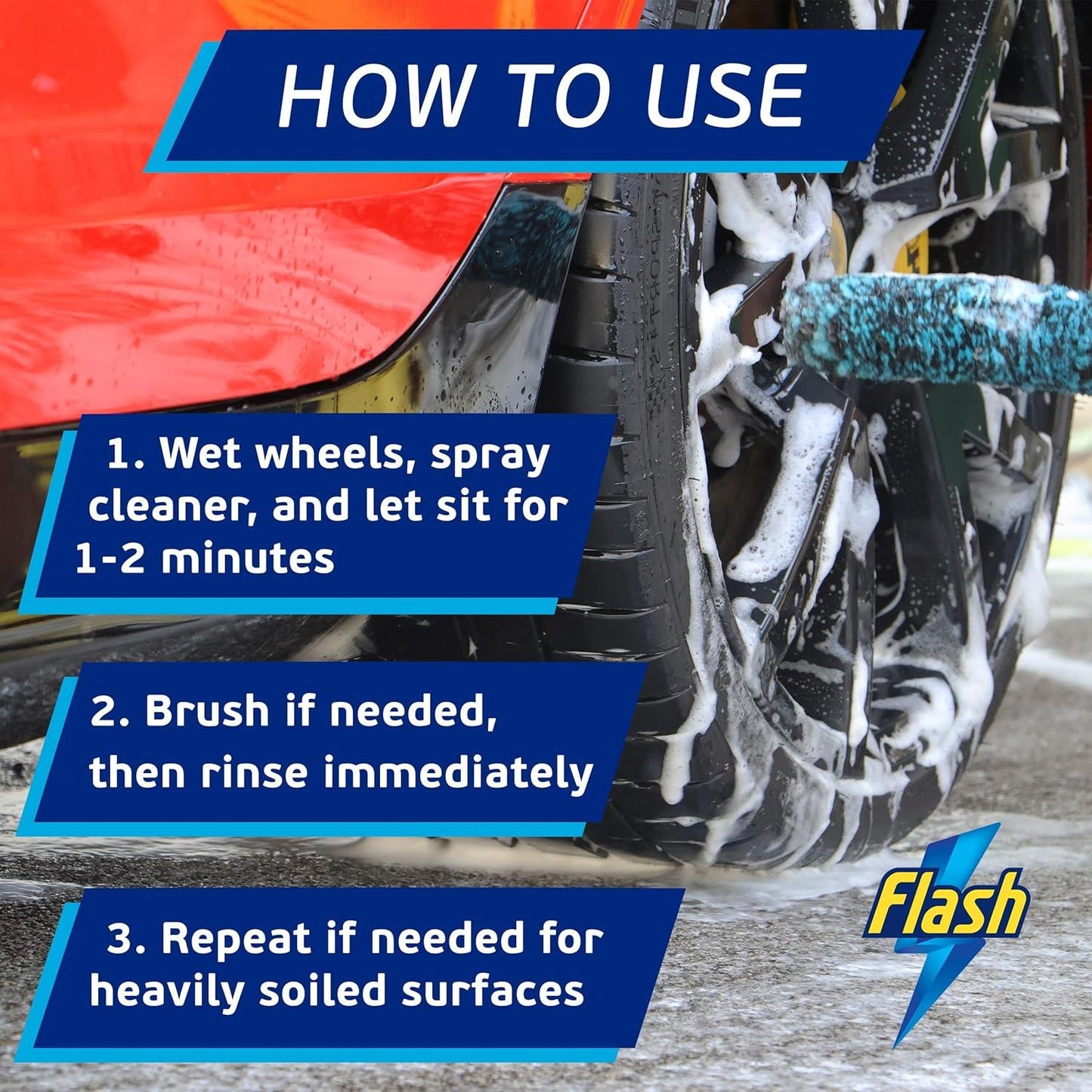 FLASH Alloy Wheel Cleaner Spray Removes Dirt Grime & Brake Dust 500ml