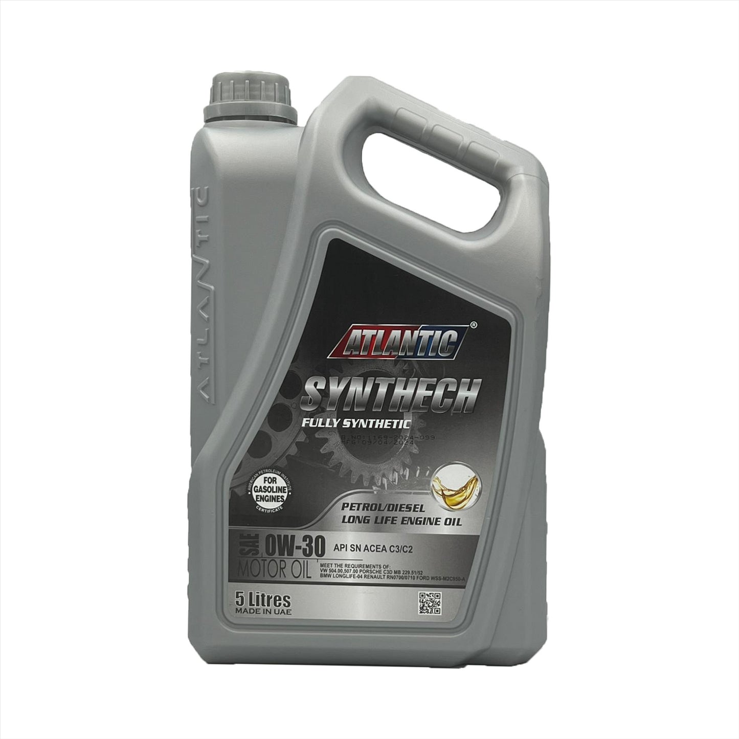 Atlantic 0W-30 Fully Synthetic Engine Oil API SN ACEA C2 C3 VW 504/507 5L