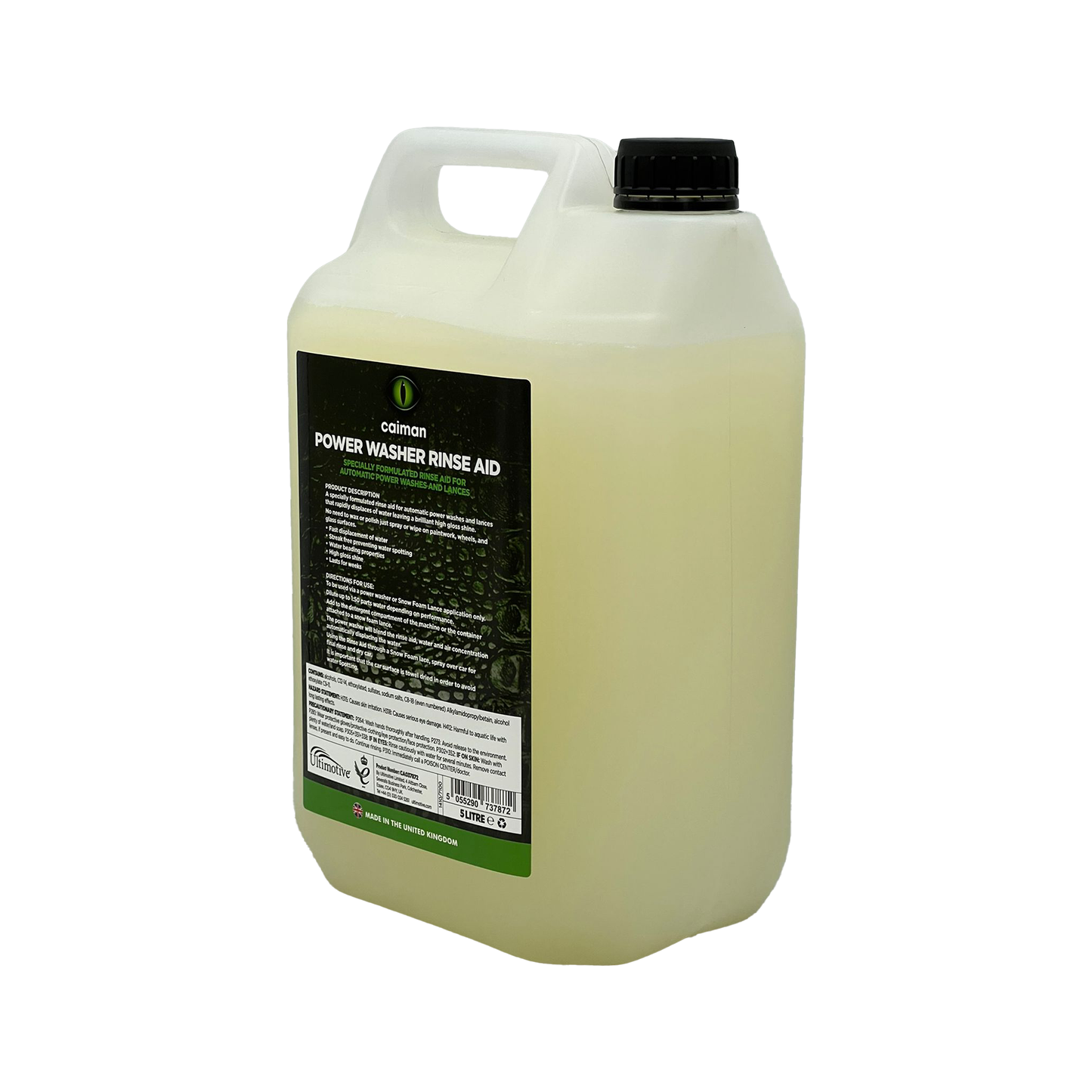 Caiman Power Washer Rinse Aid Fast Drying & High Gloss Finish 5L