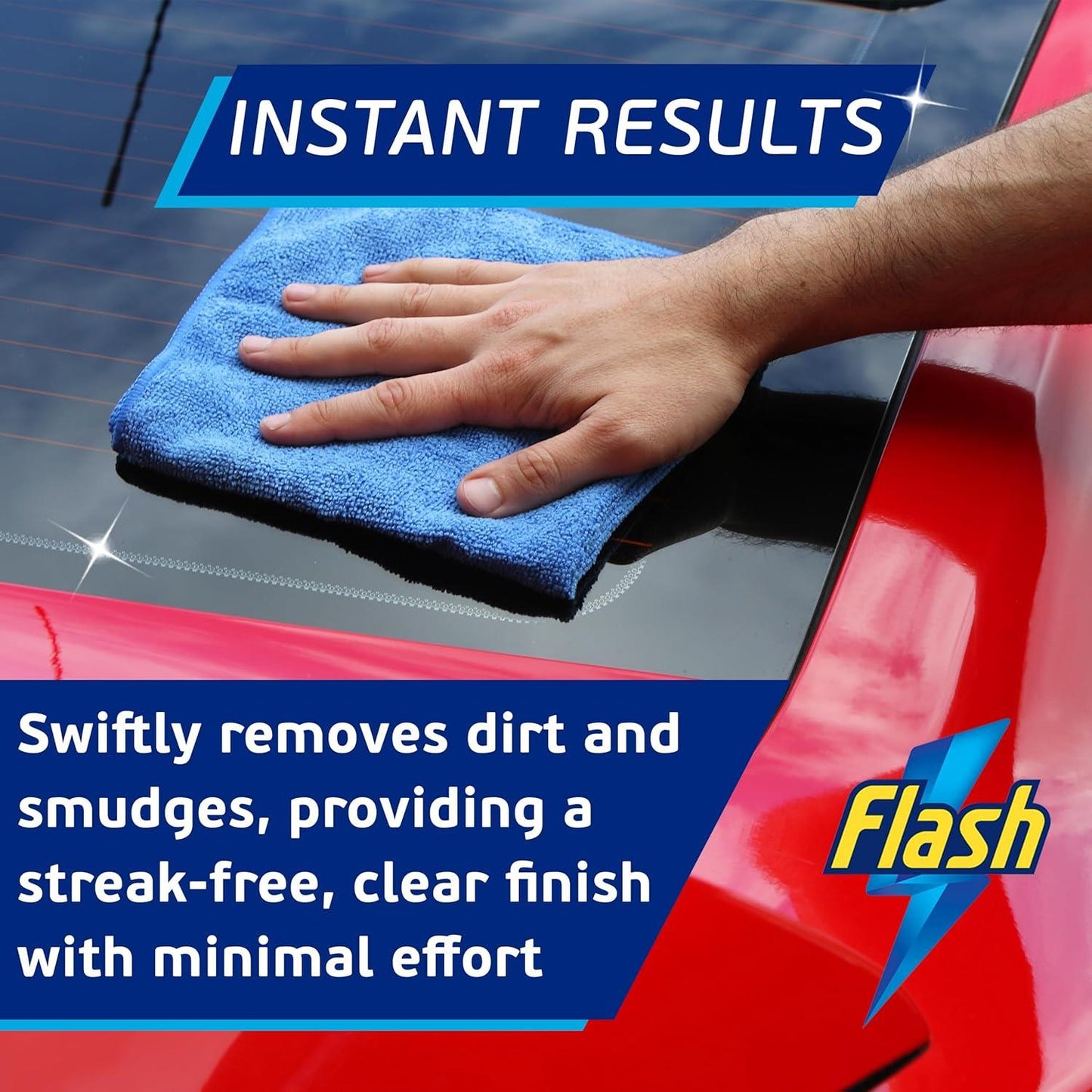 FLASH Glass & Mirror Cleaner Streak-Free Shine for Car Windows & Mirrors 500ml