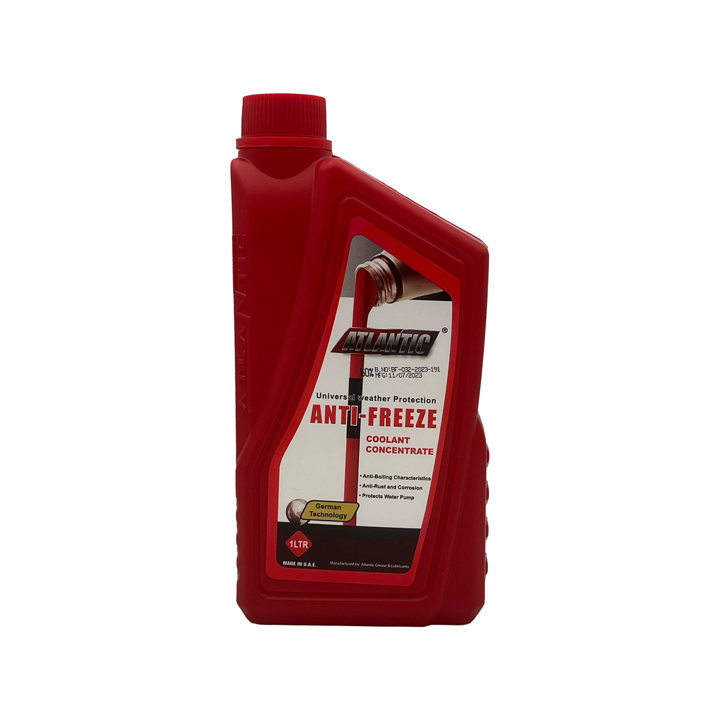 Atlantic Red Antifreeze Coolant Concentrate OAT Extended Life Coolant SAE J 1034