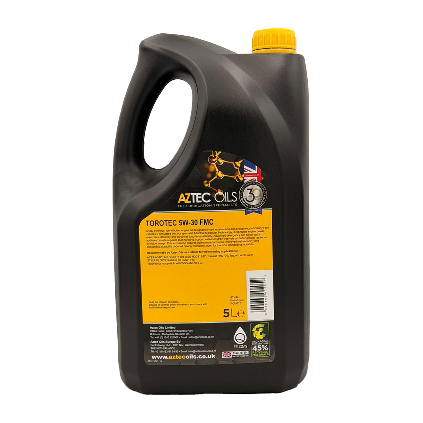 Aztec 5W30 Fully Synthetic Engine Oil FMC ACEA A5/B5 API SN/CF RN0700