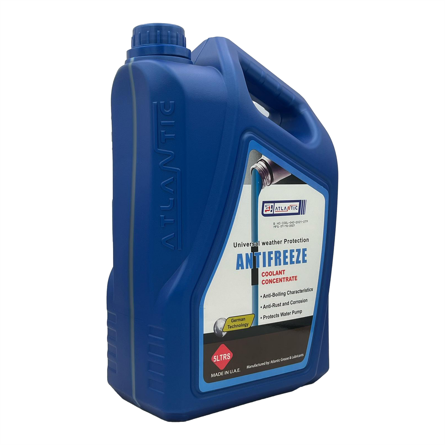 Atlantic Blue Antifreeze Coolant Concentrate HOAT Ethylene Glycol ASTM D3306 BS 6580