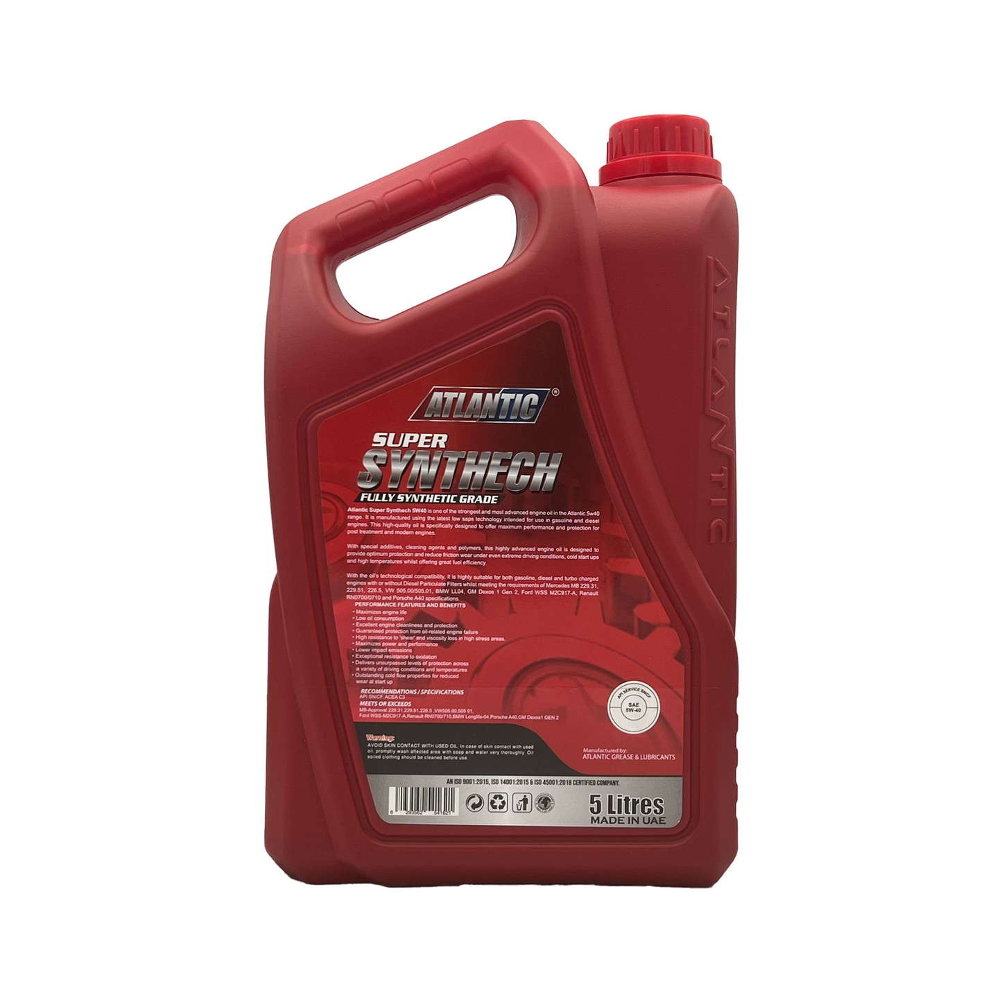 Atlantic 5w40 Fully Synthetic Engine Oil Acea C3 API SN SN/CF MB 229.51LL-04