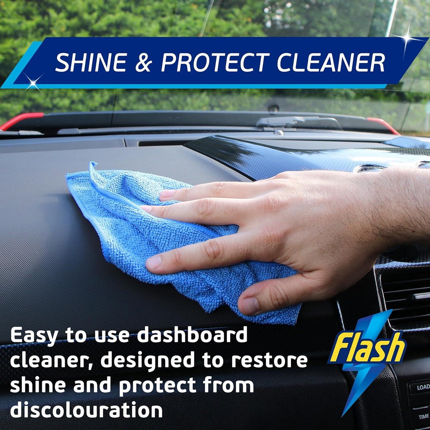 FLASH Car Dashboard & Cockpit Cleaner 500ml Interior Plastic Shine Spray