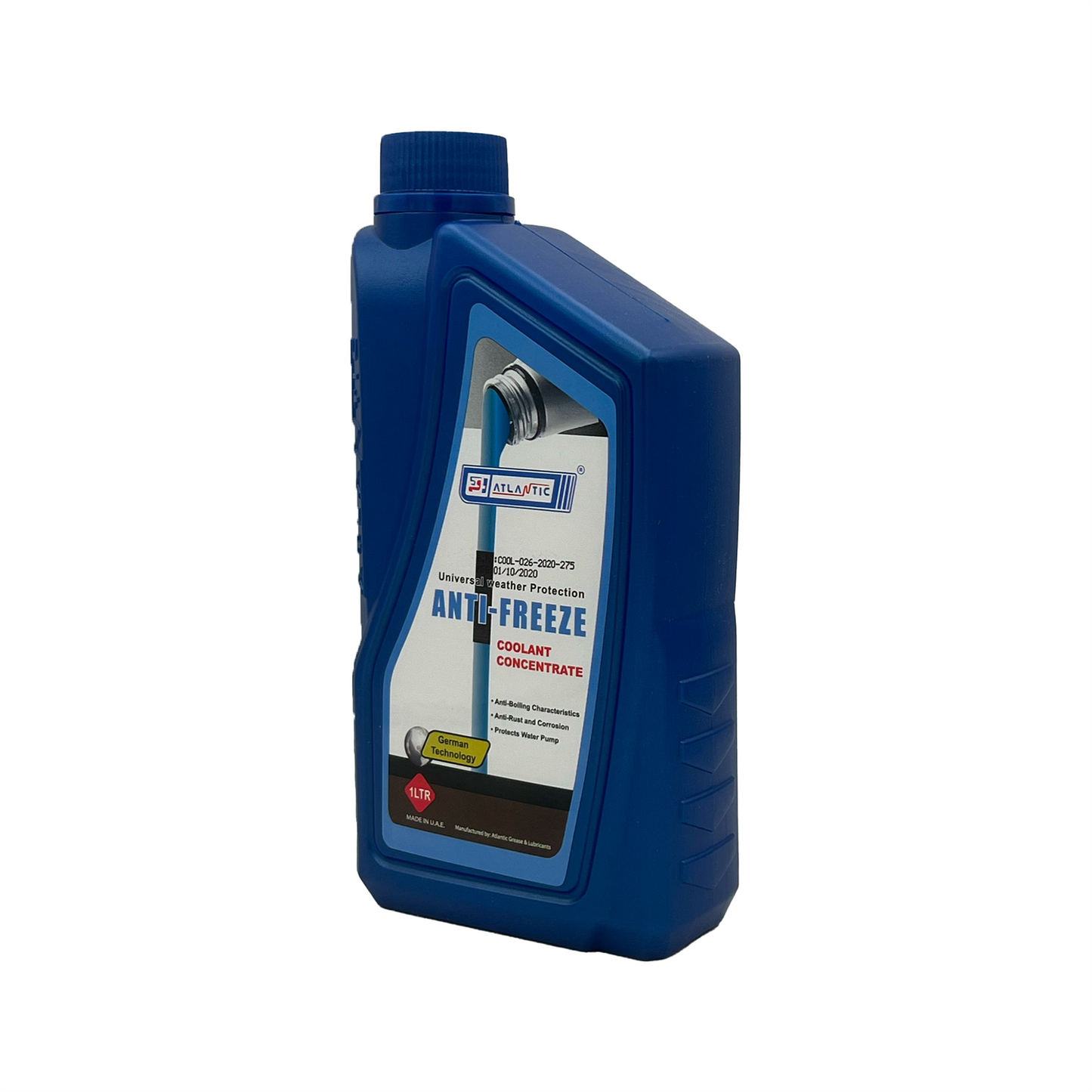 Atlantic Blue Antifreeze Coolant Concentrate HOAT Ethylene Glycol ASTM D3306 BS 6580