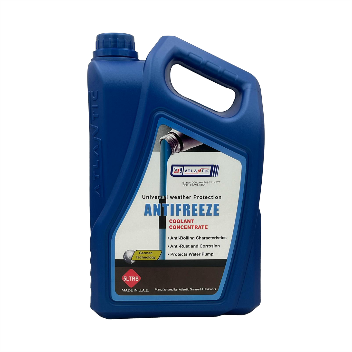 Atlantic Blue Antifreeze Coolant Concentrate HOAT Ethylene Glycol ASTM D3306 BS 6580