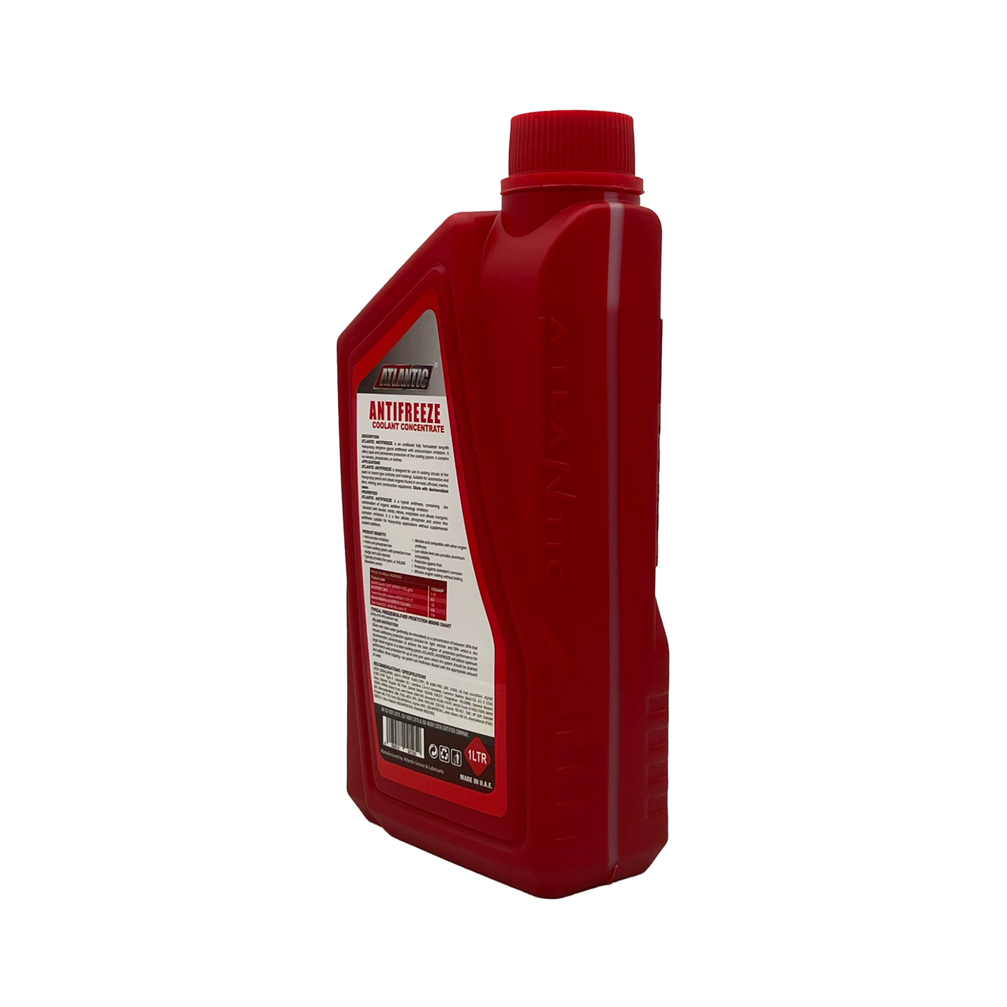 Atlantic Red Antifreeze Coolant Concentrate OAT Extended Life Coolant SAE J 1034