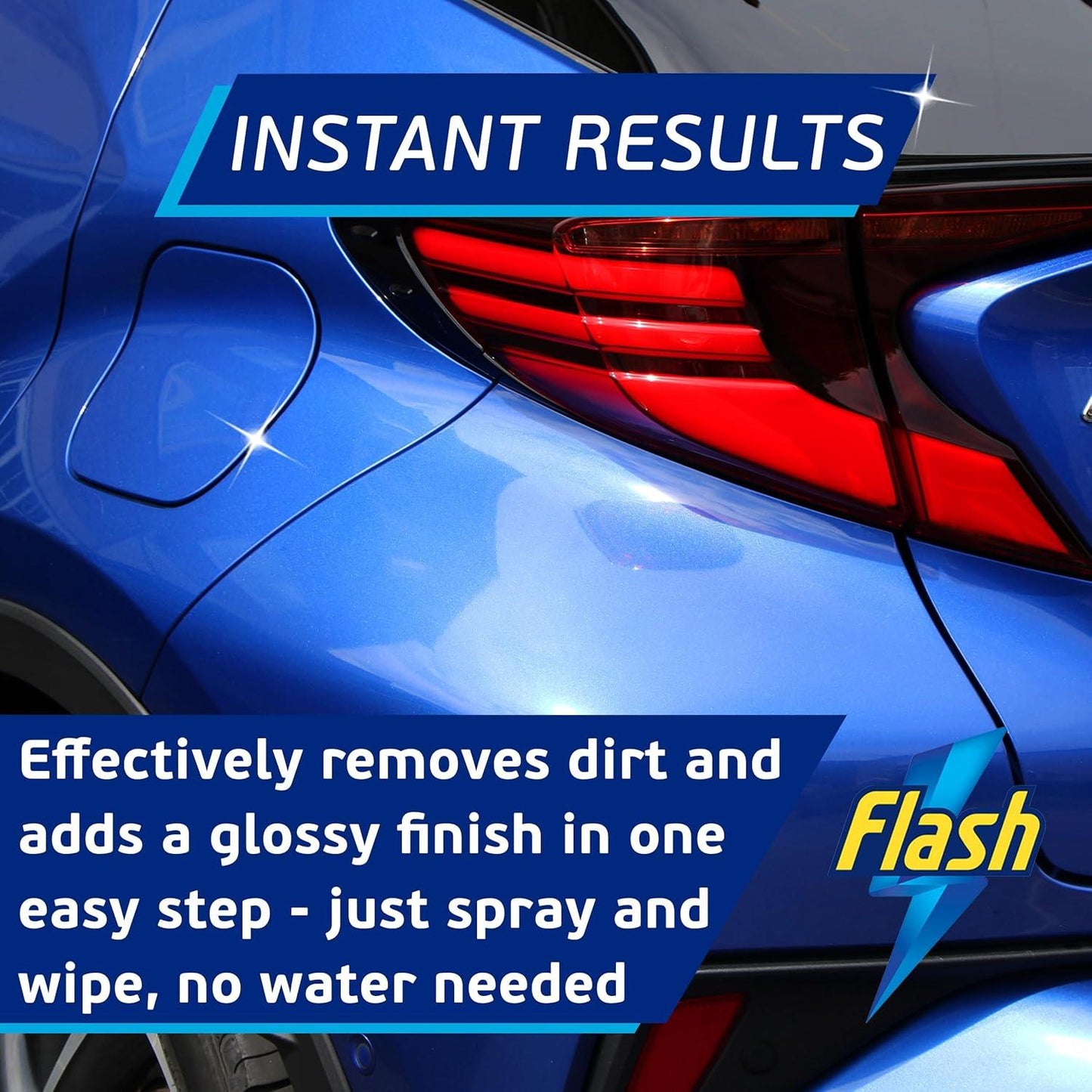 Flash Waterless Wash & Wax Quick & Effective Waterless Car Cleaner Spray 500ml