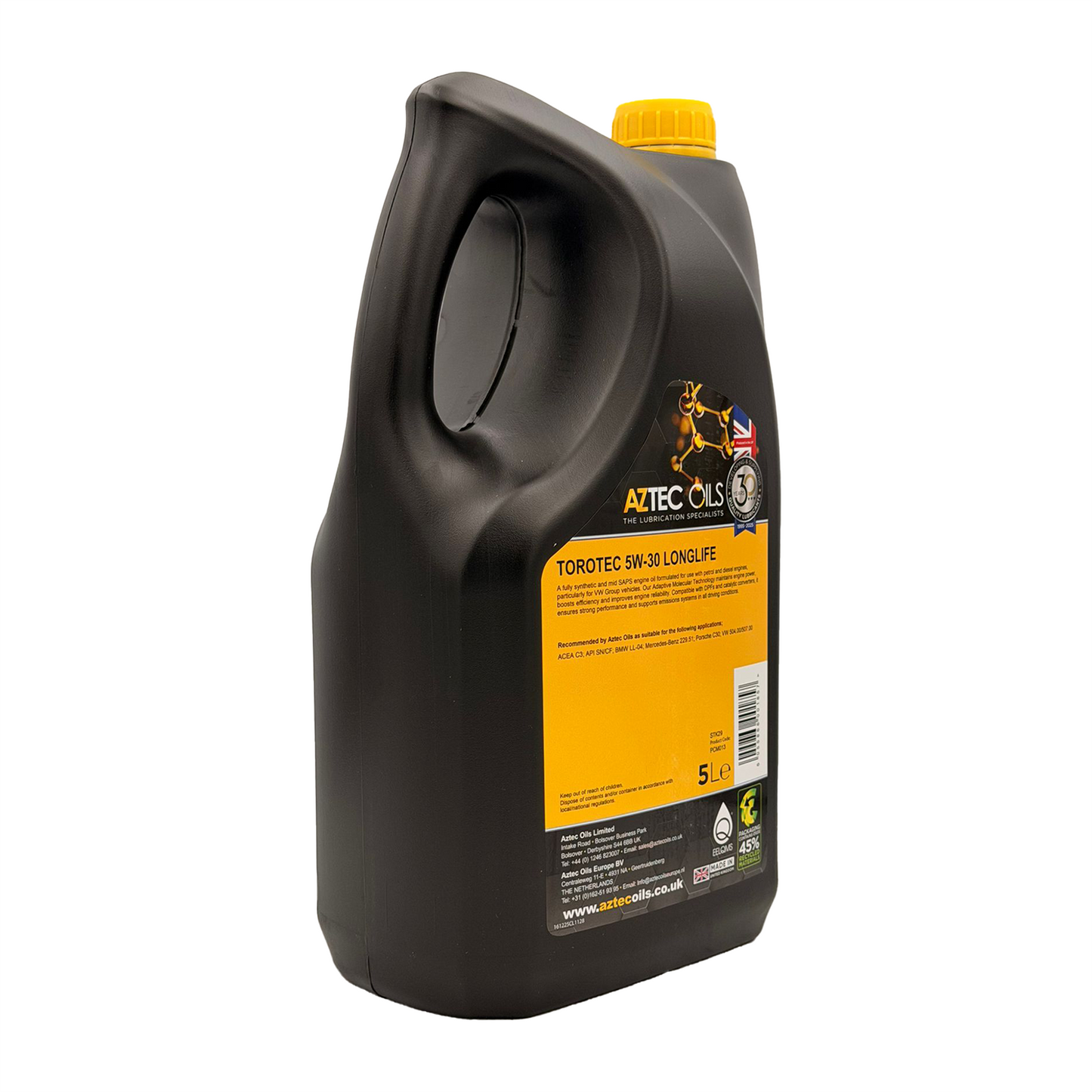 Aztec 5W30 Fully Synthetic Engine Oil LongLife ACEA C3 API SN/CF LL-04