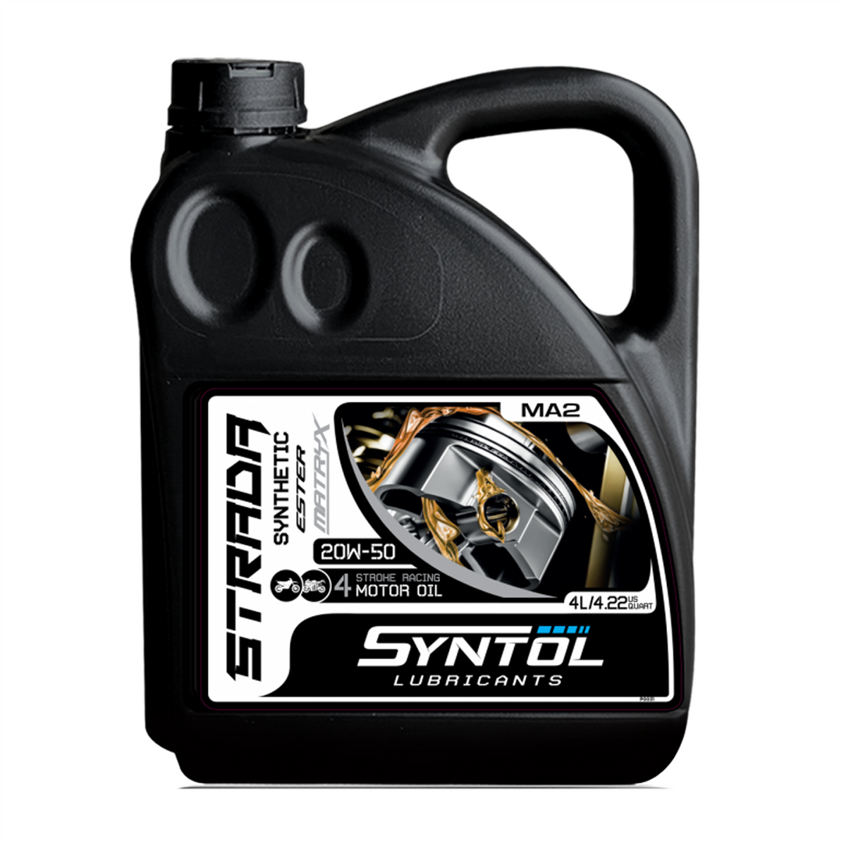 Syntol Strada 15W-50 4T Fully Synthetic Motorcycle Engine Oil Jaso MA2