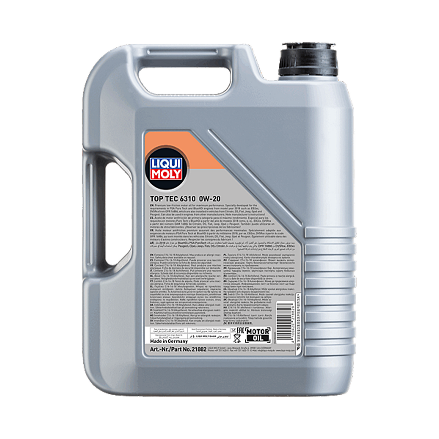Liqui Moly 0W20 Fully Synthetic Engine Oil ACEA C5/C6 API SP PSA B71 2010