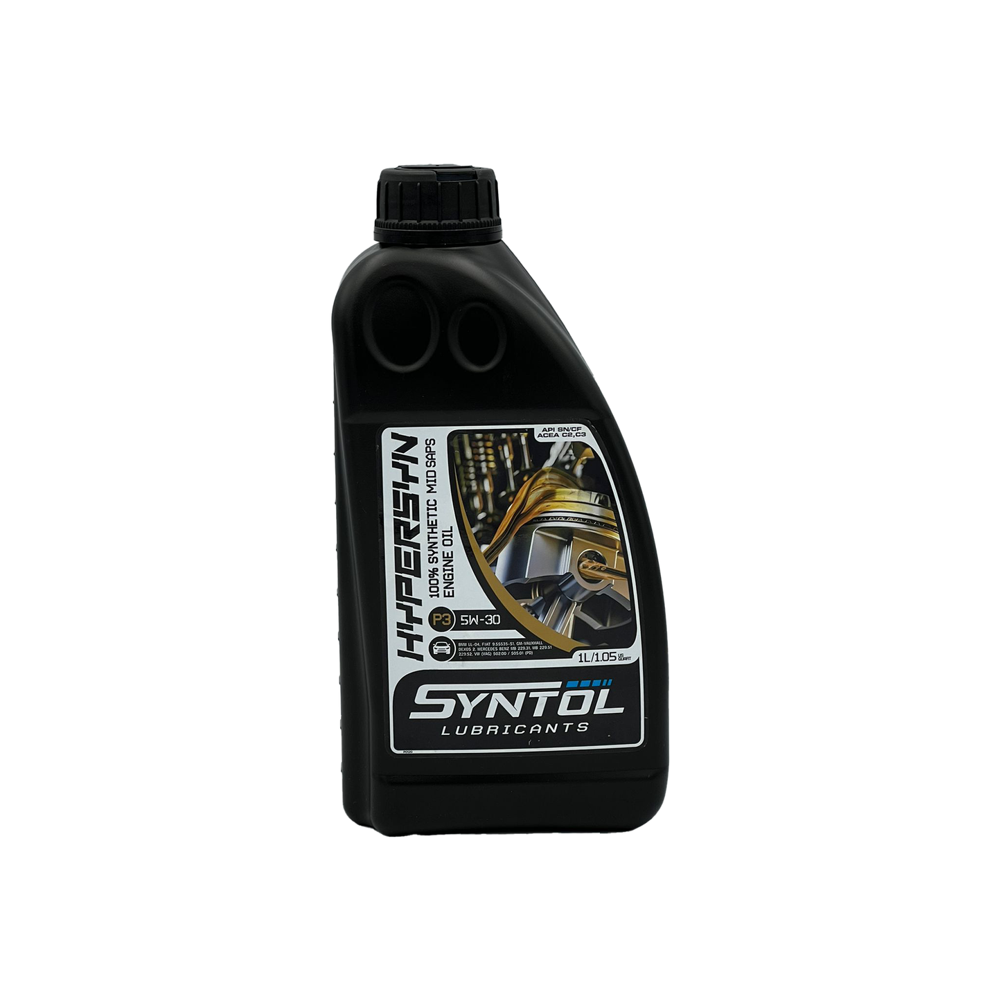 Syntol 5W-30 Fully Synthetic Engine Oil Acea C3 BMW LL-04 Dexos2 SYNTOL HYPER-SYN P3
