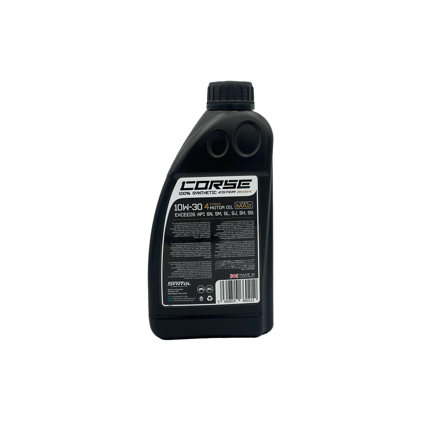 Syntol Corse 4T 10W-30 Motorcycle Fully Synthetic Engine Oil Jaso MA2/MA