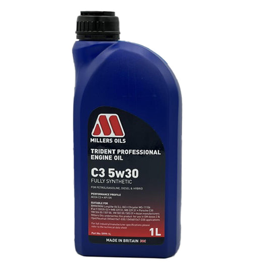 Millers Oils Trident Professional C3 5W-30 5W30 Fully Synth Engine Oil