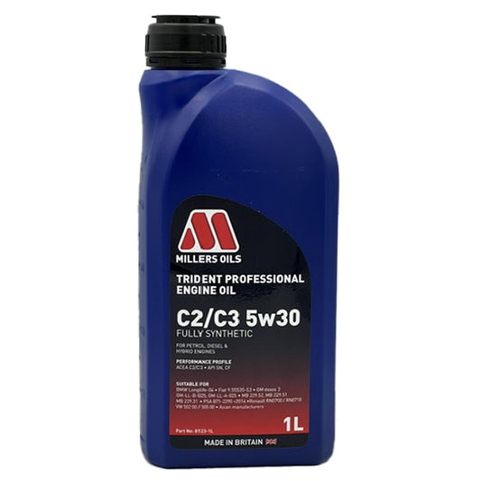 Millers Oils Trident Professional C2/C3 5W-30 5W30 Fully Syn Engine Oil